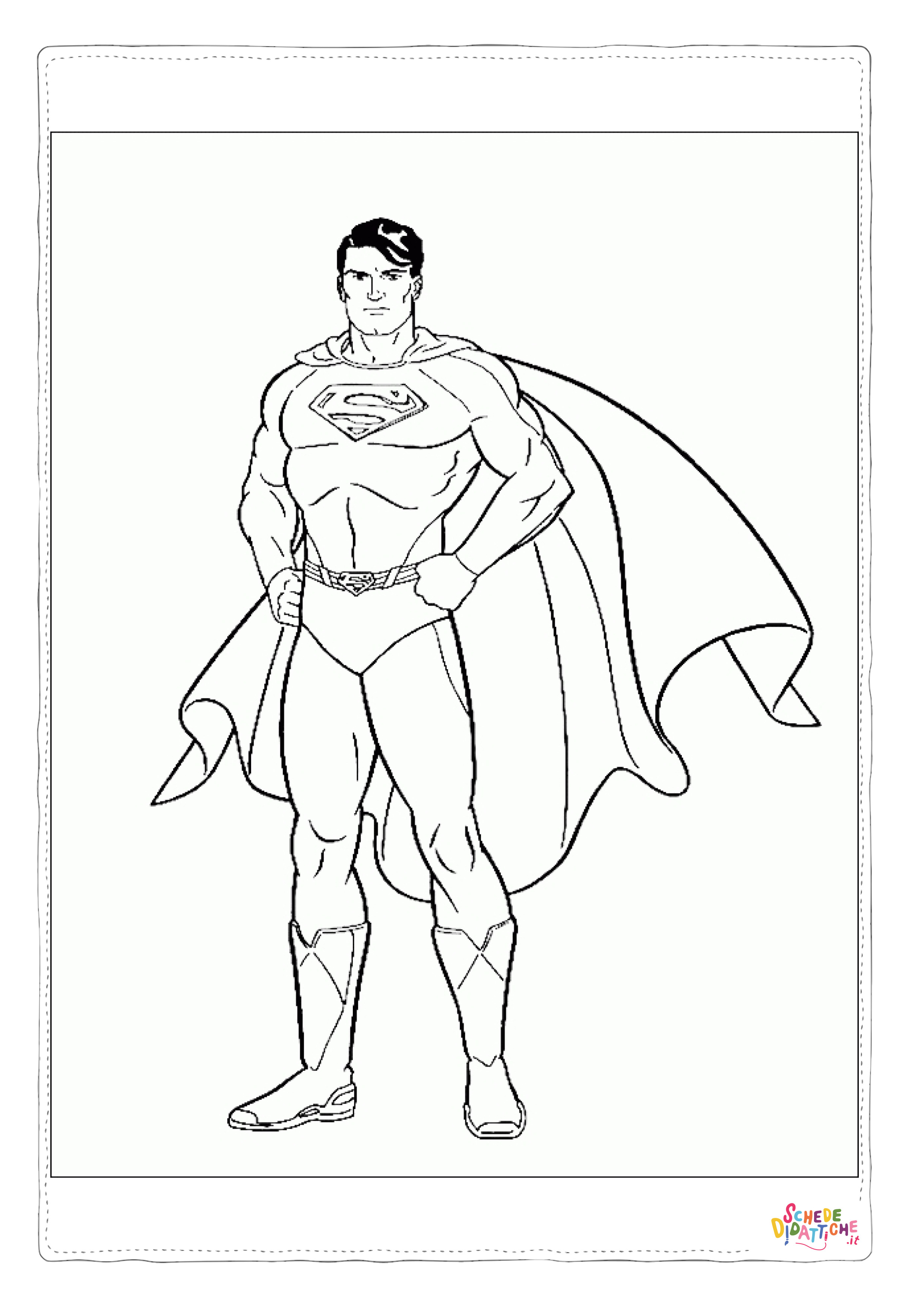 Disegno "Disegno di Superman da stampare e colorare 15" Disegno di Superman da stampare e colorare 15