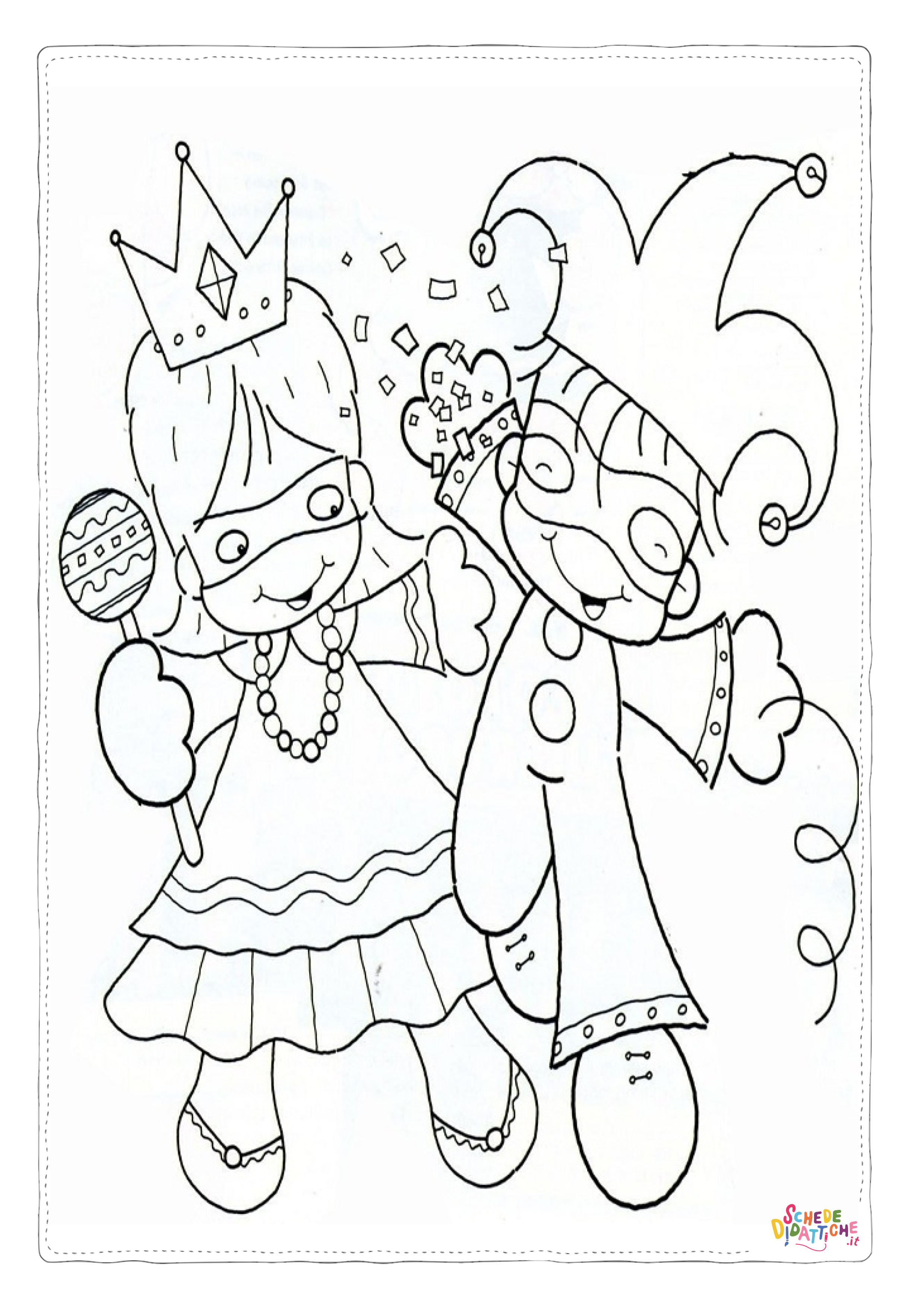 Disegno "Disegno di Carnevale da stampare e colorare 2" Disegno di Carnevale da stampare e colorare 2