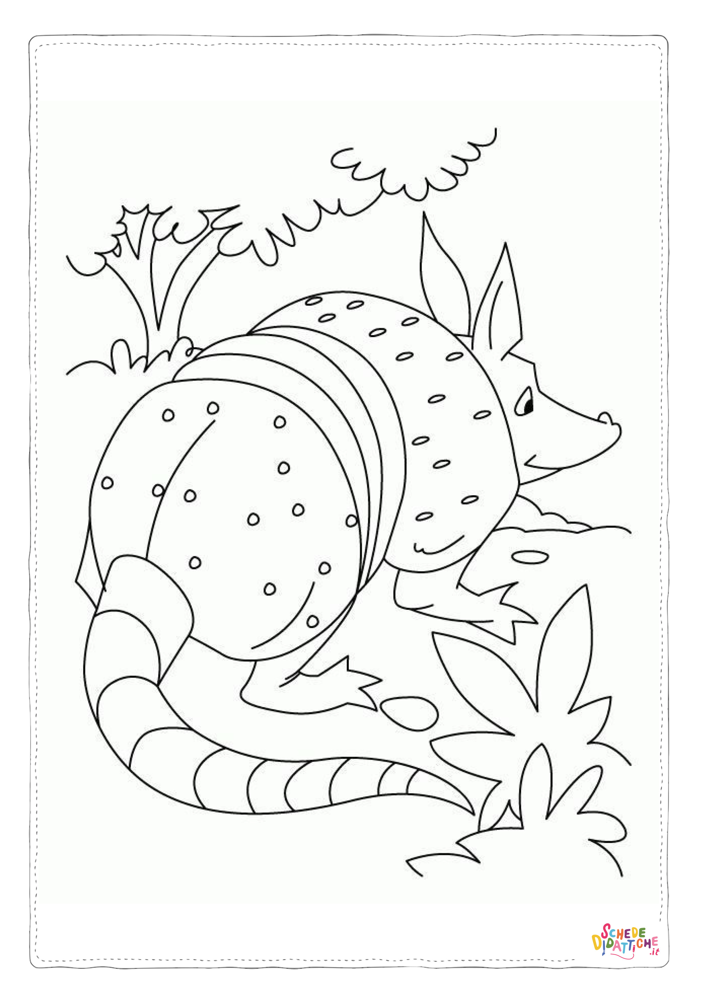 Disegno di armadillo da stampare e colorare 9