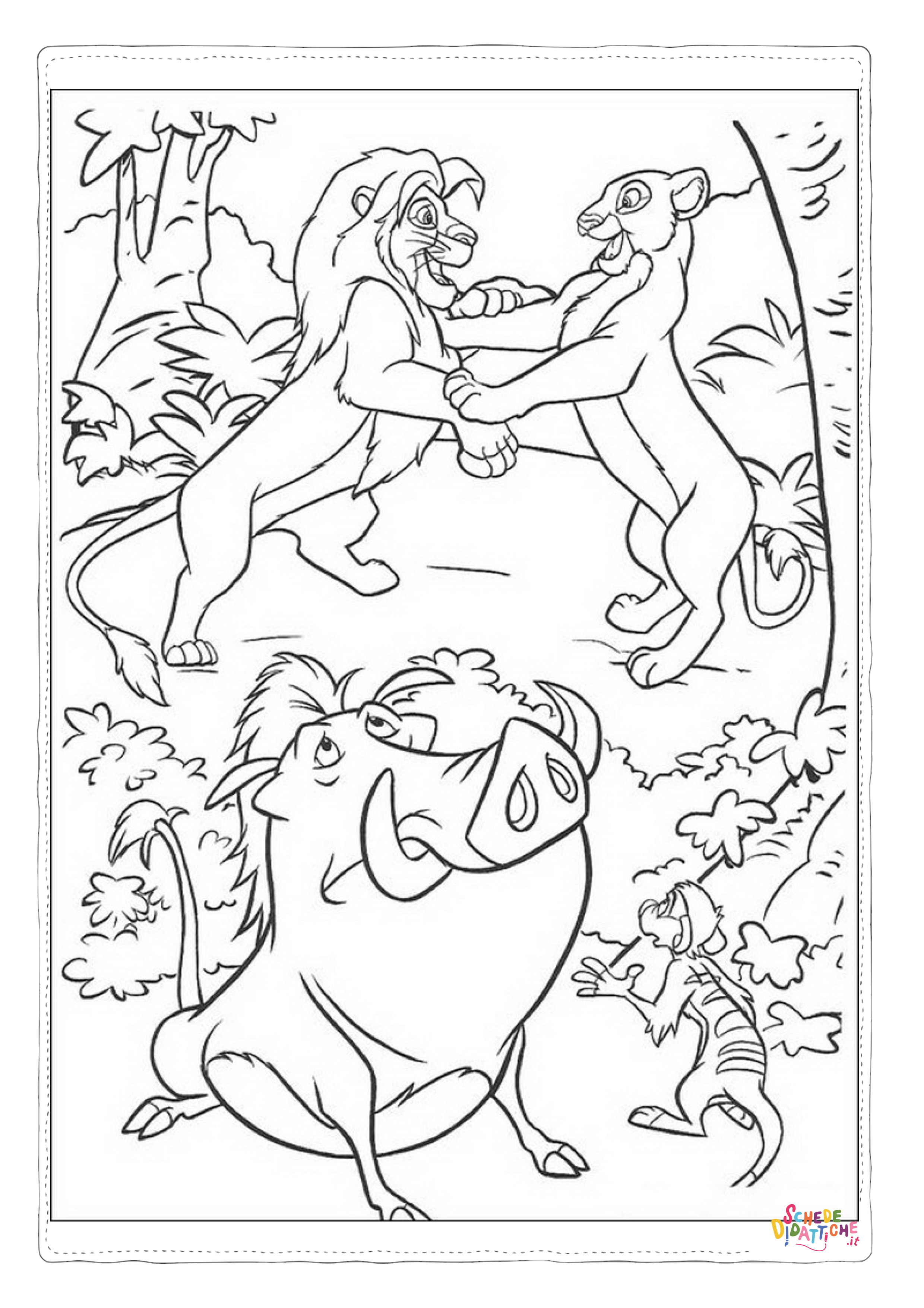 Disegno "Disegno di Re Leone da stampare e colorare 128" Disegno di Re Leone da stampare e colorare 128
