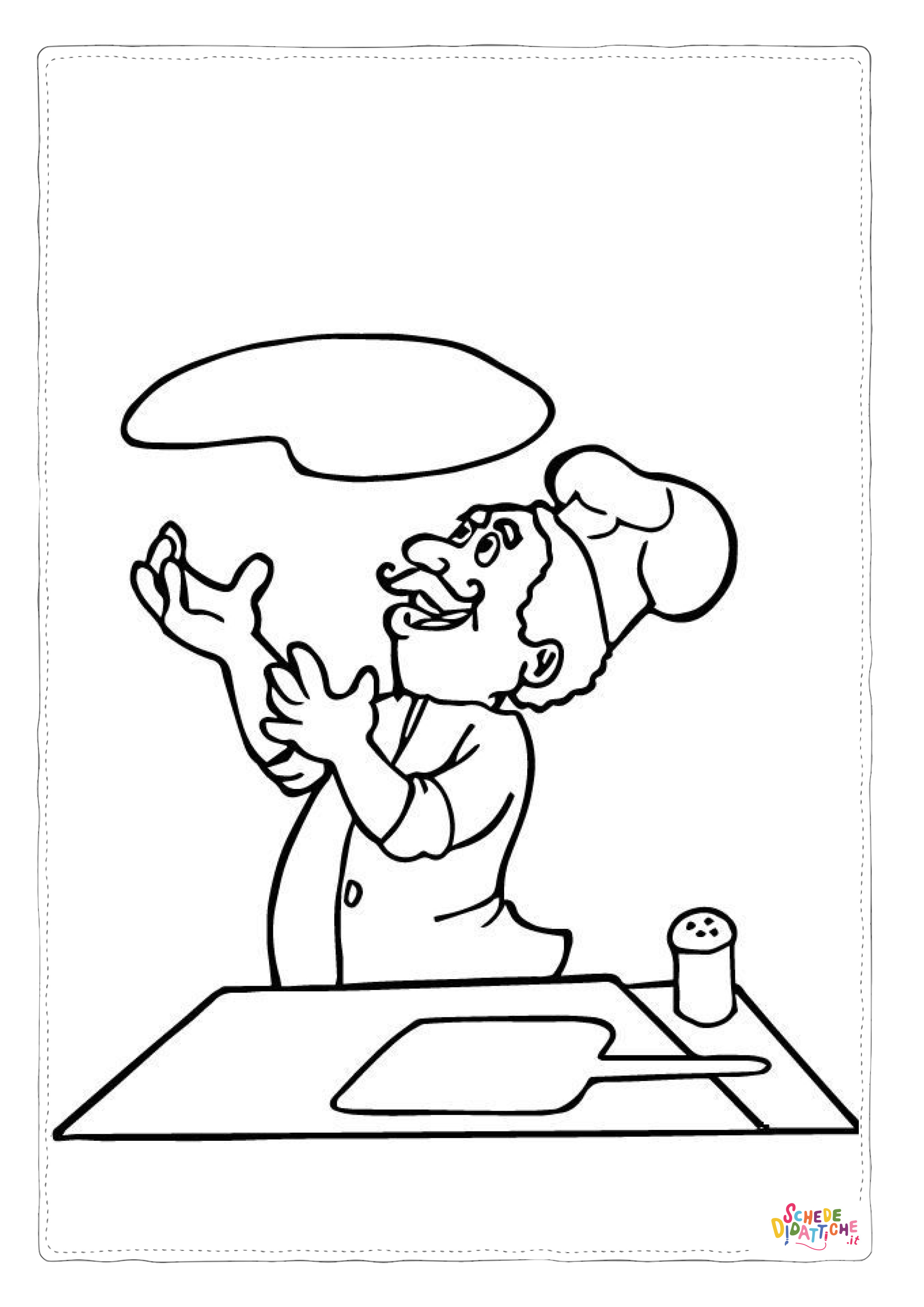 Disegno "Disegno di pizza da stampare e colorare 21" Disegno di pizza da stampare e colorare 21