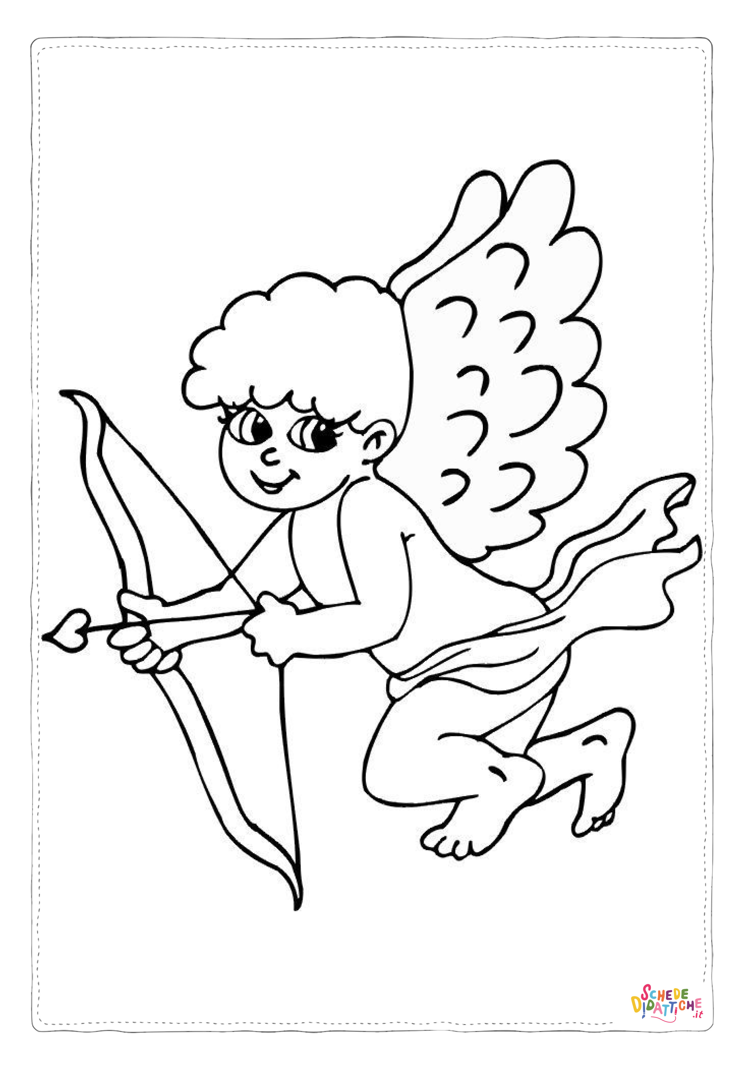 Disegno di Cupido da stampare e colorare 11