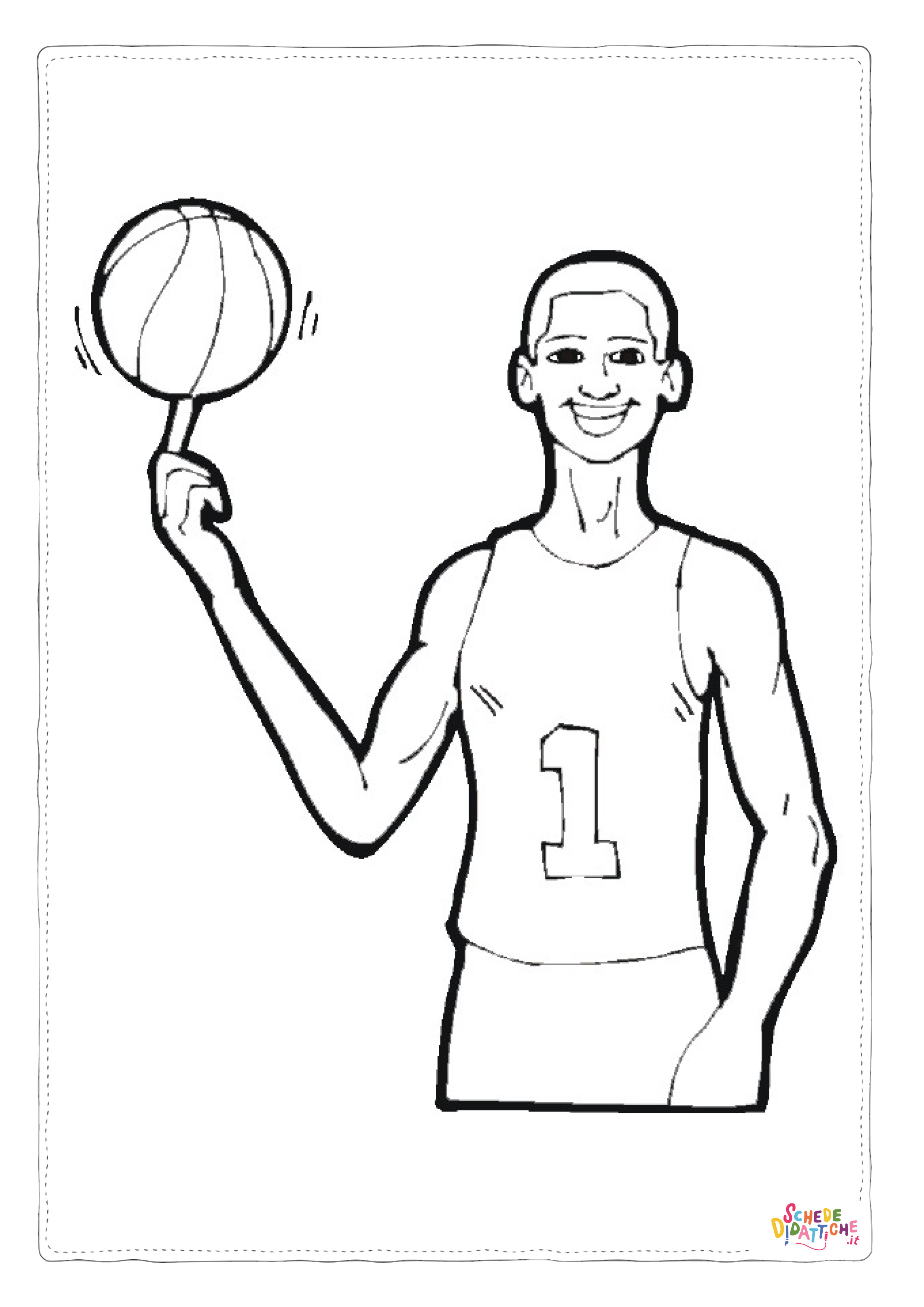 Disegno di basket da stampare e colorare 37