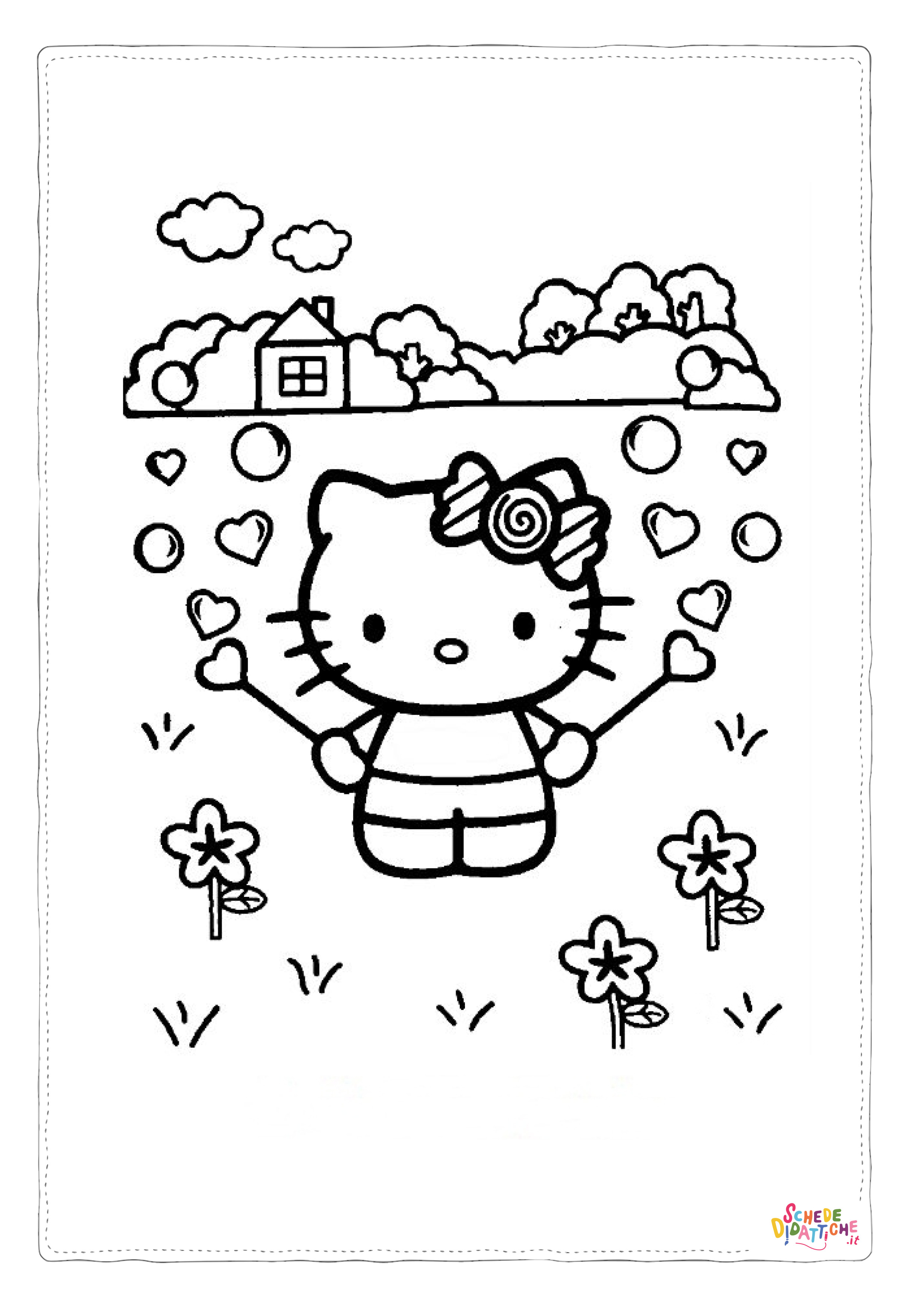 Disegno "Disegno di Hello Kitty da stampare e colorare 155" Disegno di Hello Kitty da stampare e colorare 155