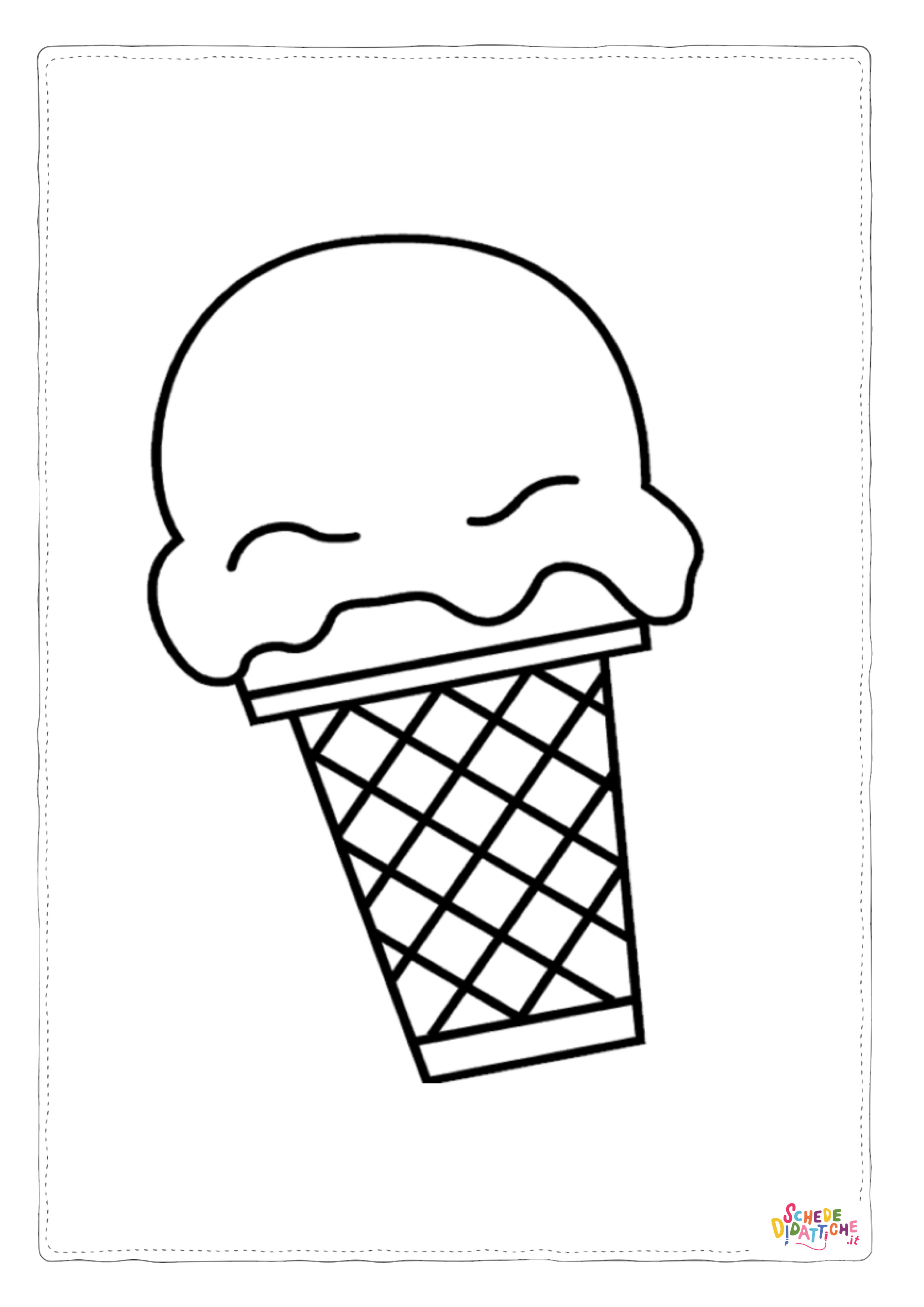 Disegno di gelato da stampare e colorare 27