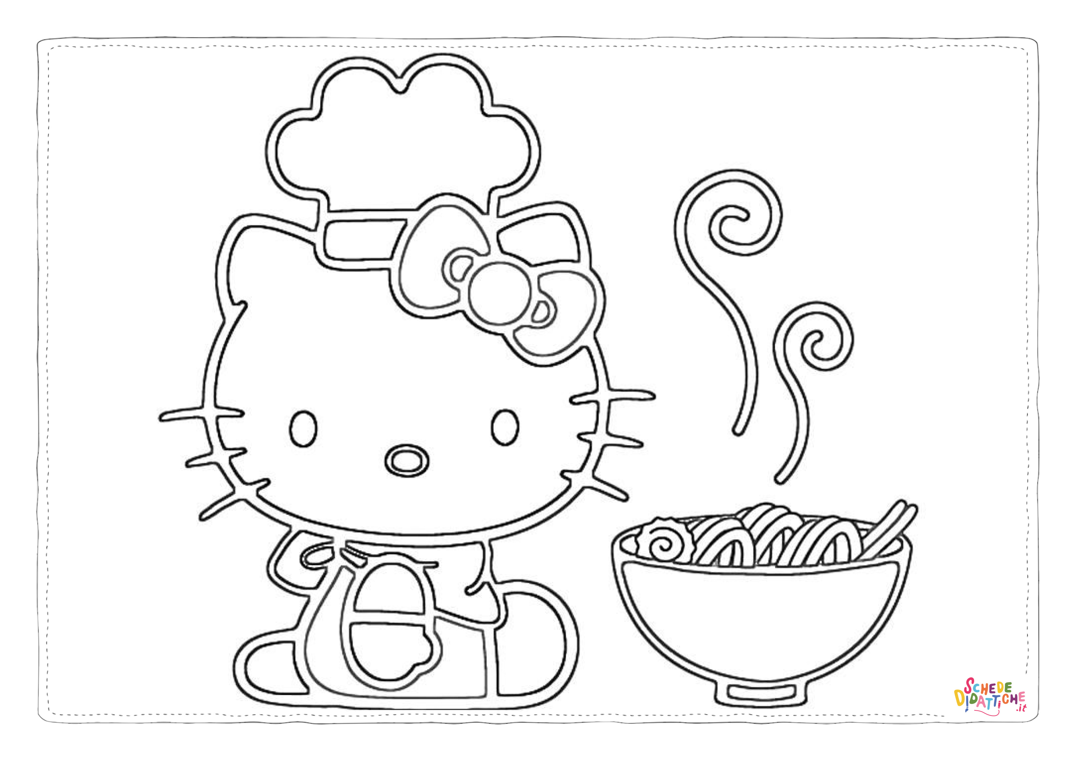 Disegno "Disegno di Hello Kitty da stampare e colorare 43" Disegno di Hello Kitty da stampare e colorare 43
