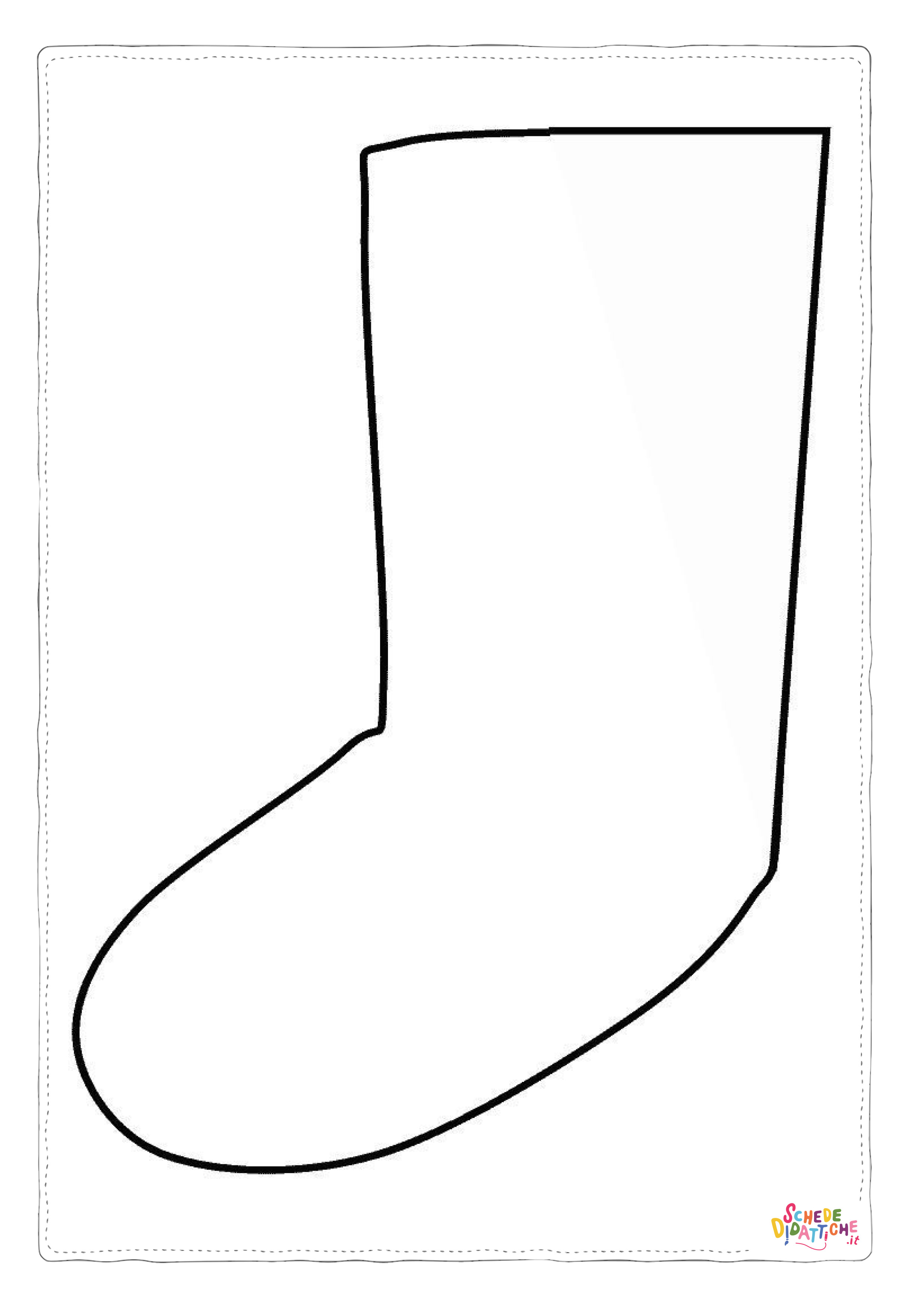 Disegno di calza di Natale da stampare e colorare 36