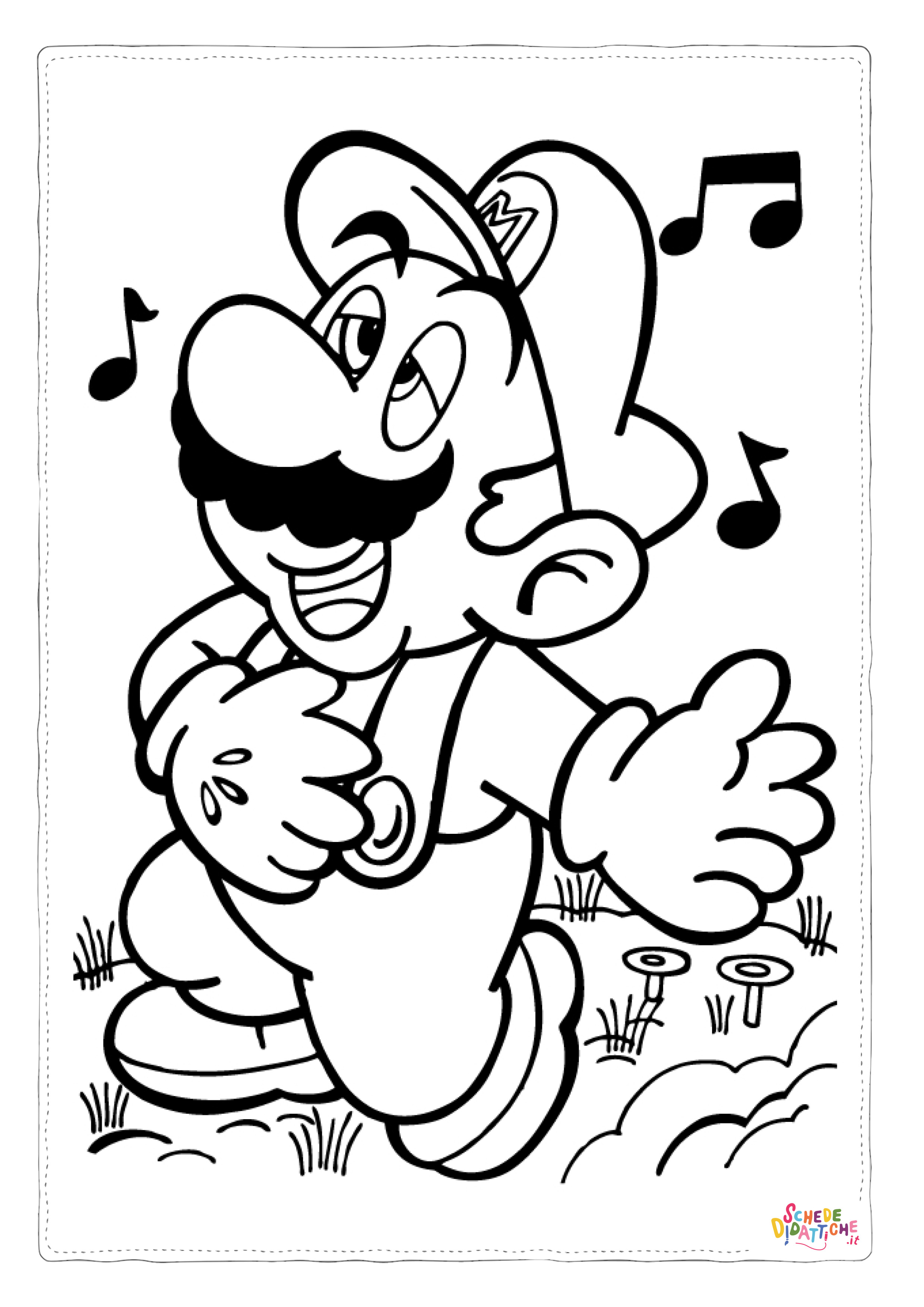 Disegno "Disegno di Super Mario da stampare e colorare 133" Disegno di Super Mario da stampare e colorare 133