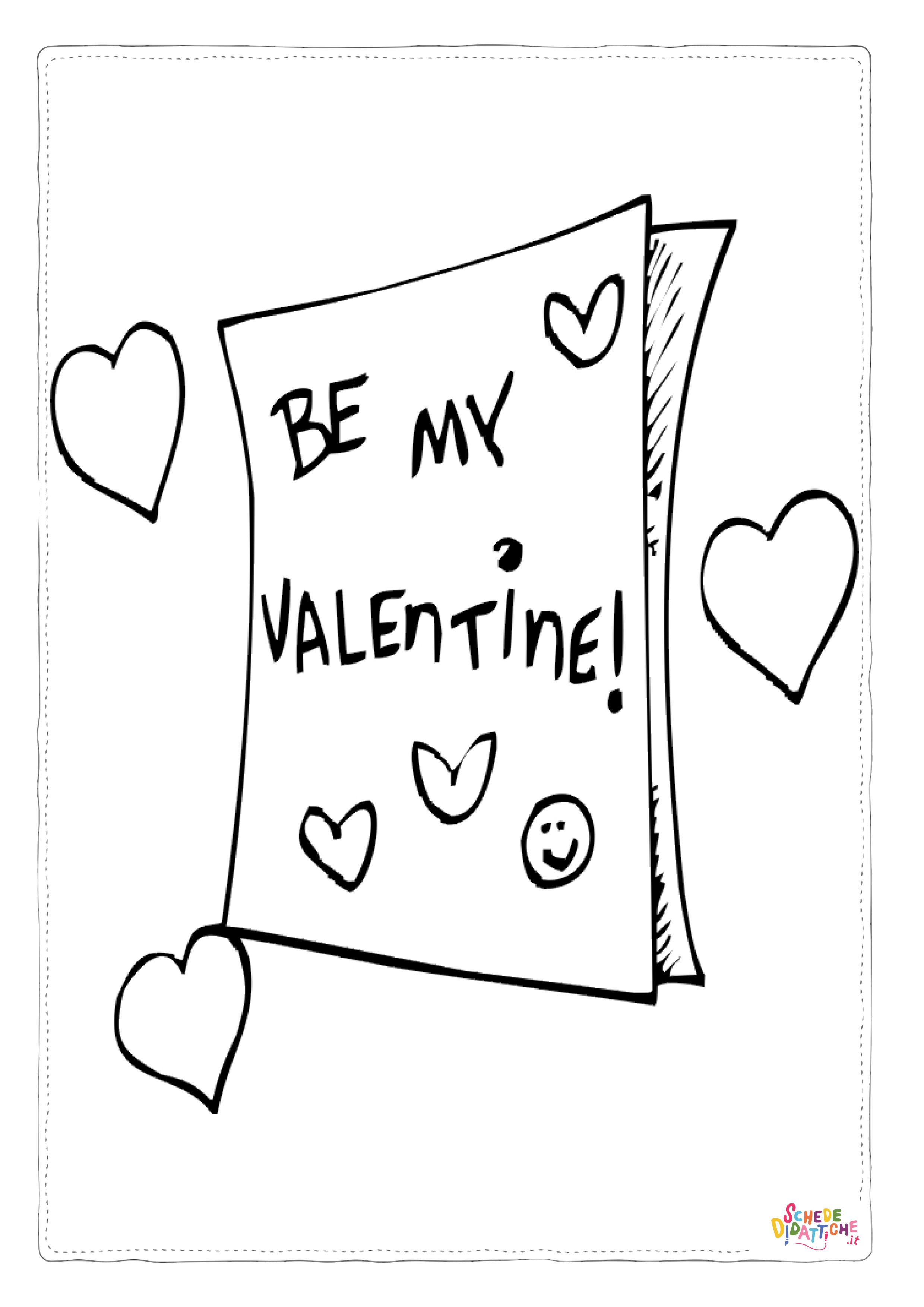Disegno "Disegno di San Valentino da stampare e colorare 16" Disegno di San Valentino da stampare e colorare 16