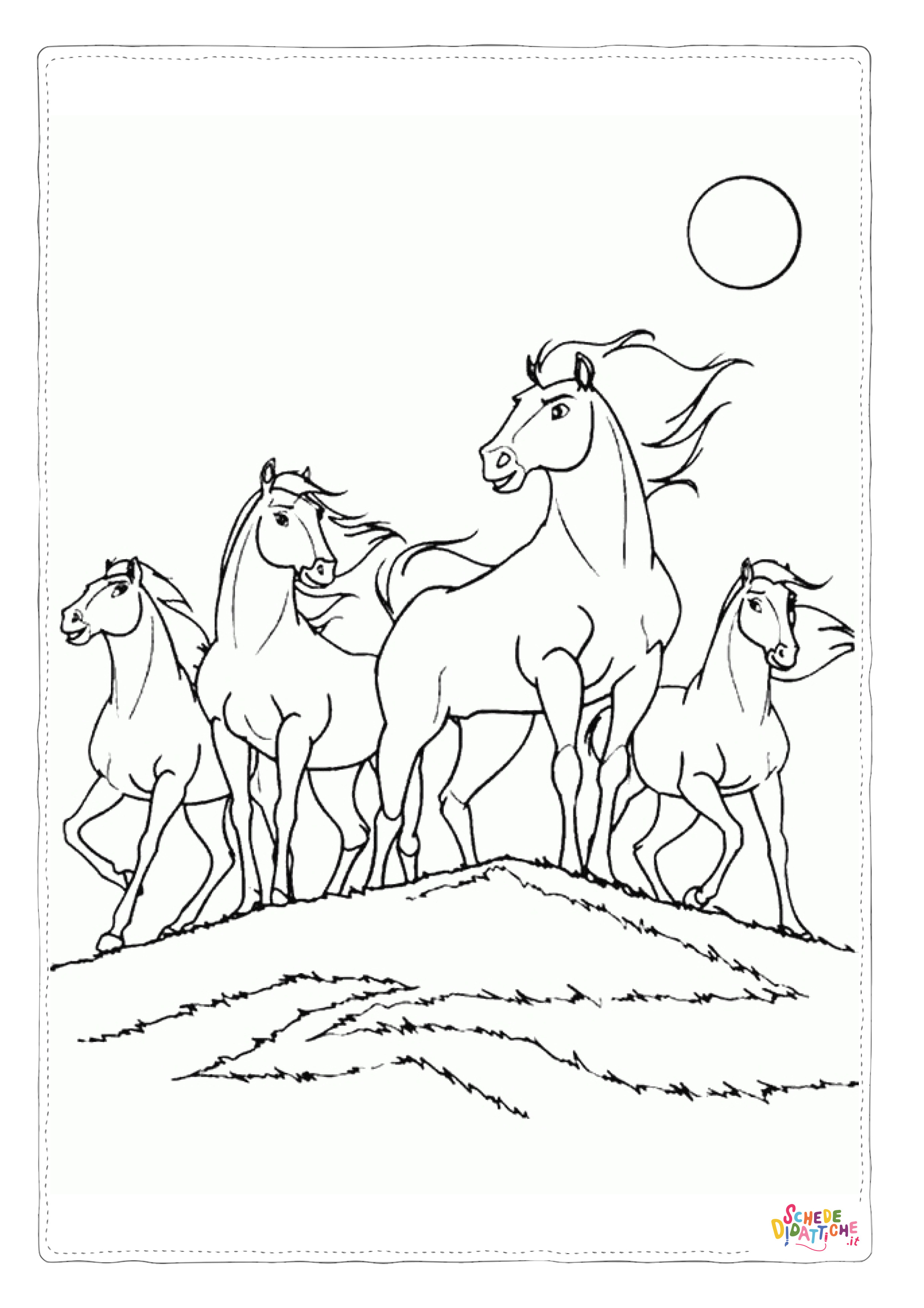 Disegno "Disegno di cavallo da stampare e colorare 7" Disegno di cavallo da stampare e colorare 7