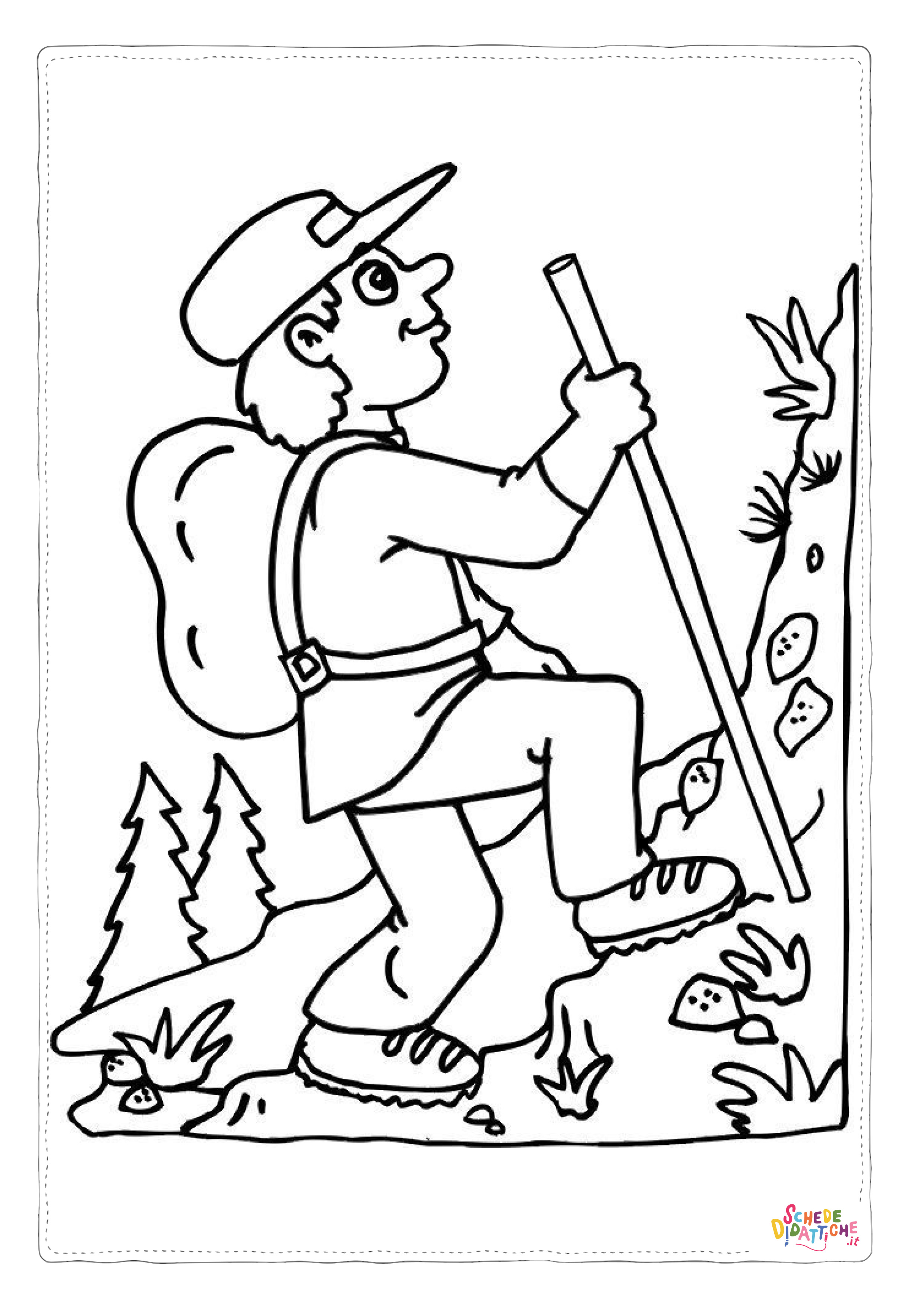 Disegno di alpinismo da stampare e colorare 2