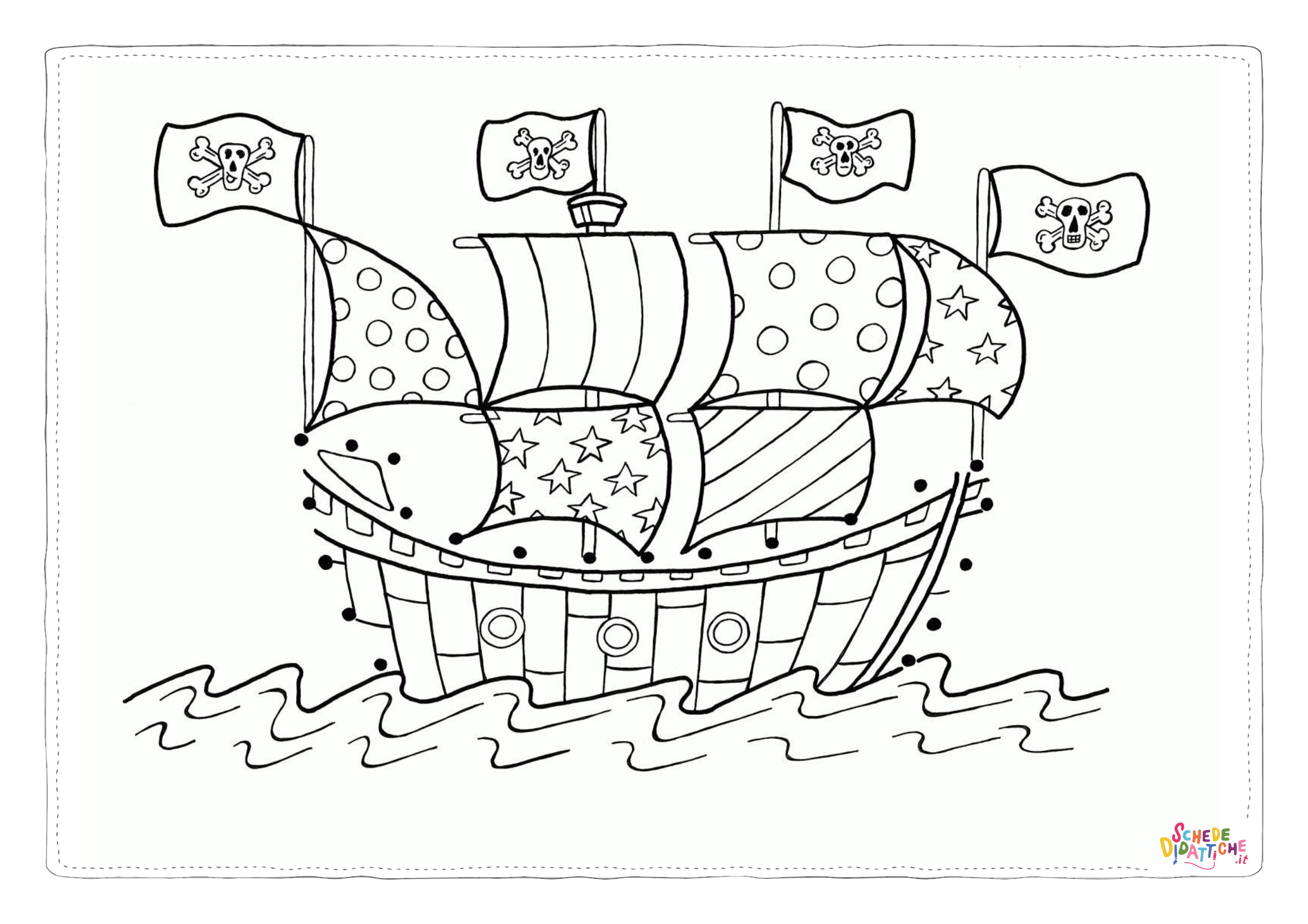 Disegno di pirata da stampare e colorare 12