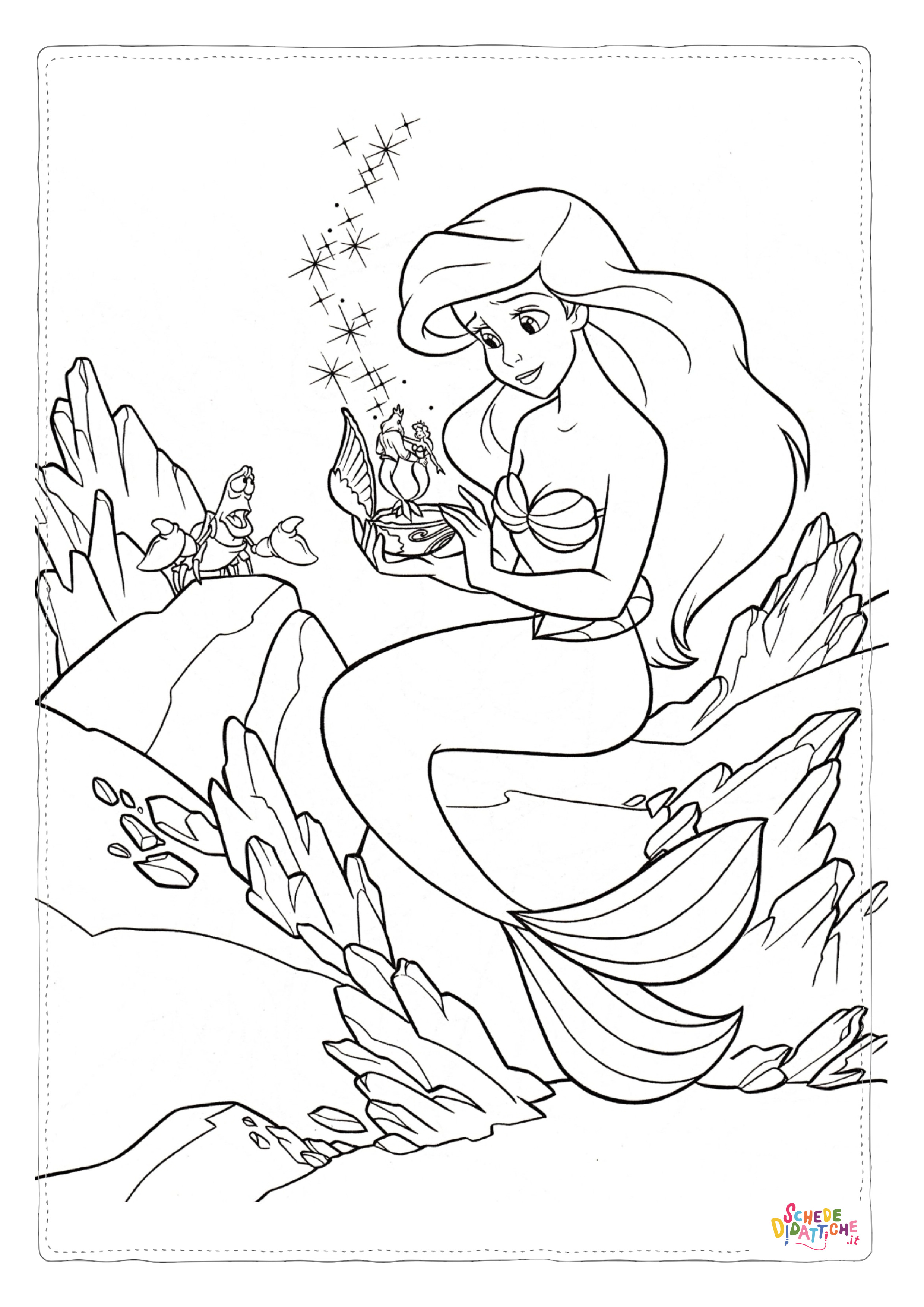 Disegno di La Sirenetta da stampare e colorare 109
