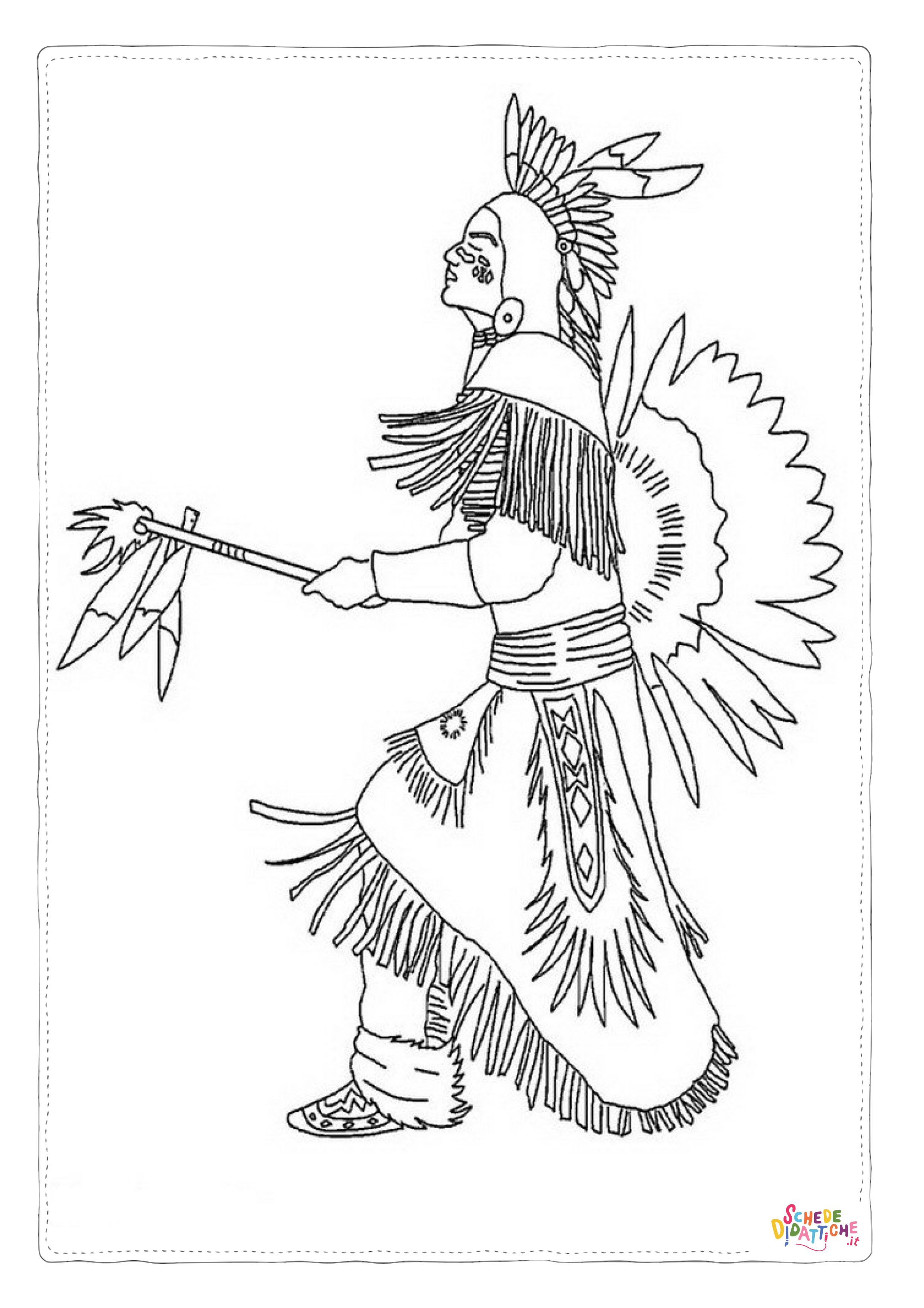 Disegno di Indiani d'America da stampare e colorare 38
