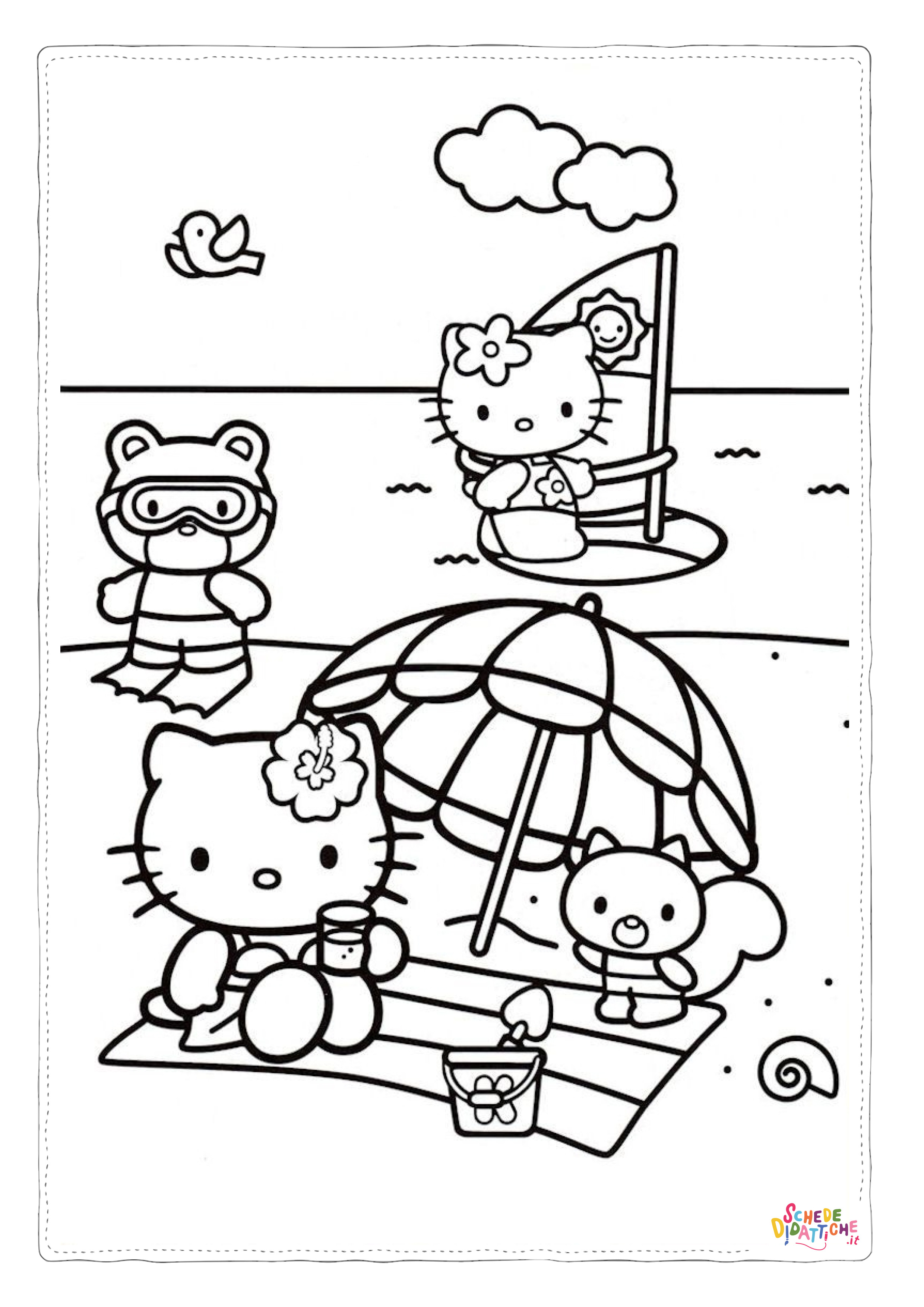 Disegno "Disegno di Hello Kitty da stampare e colorare 83" Disegno di Hello Kitty da stampare e colorare 83