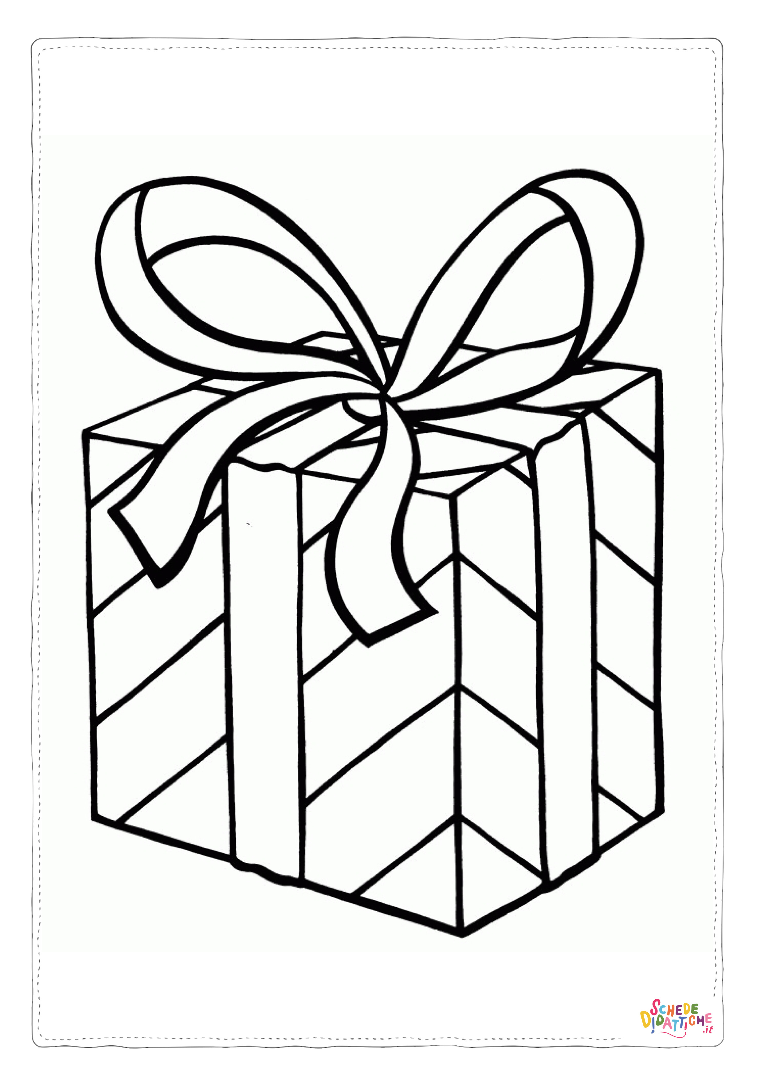 Disegno "Disegno di regalo da stampare e colorare 10" Disegno di regalo da stampare e colorare 10