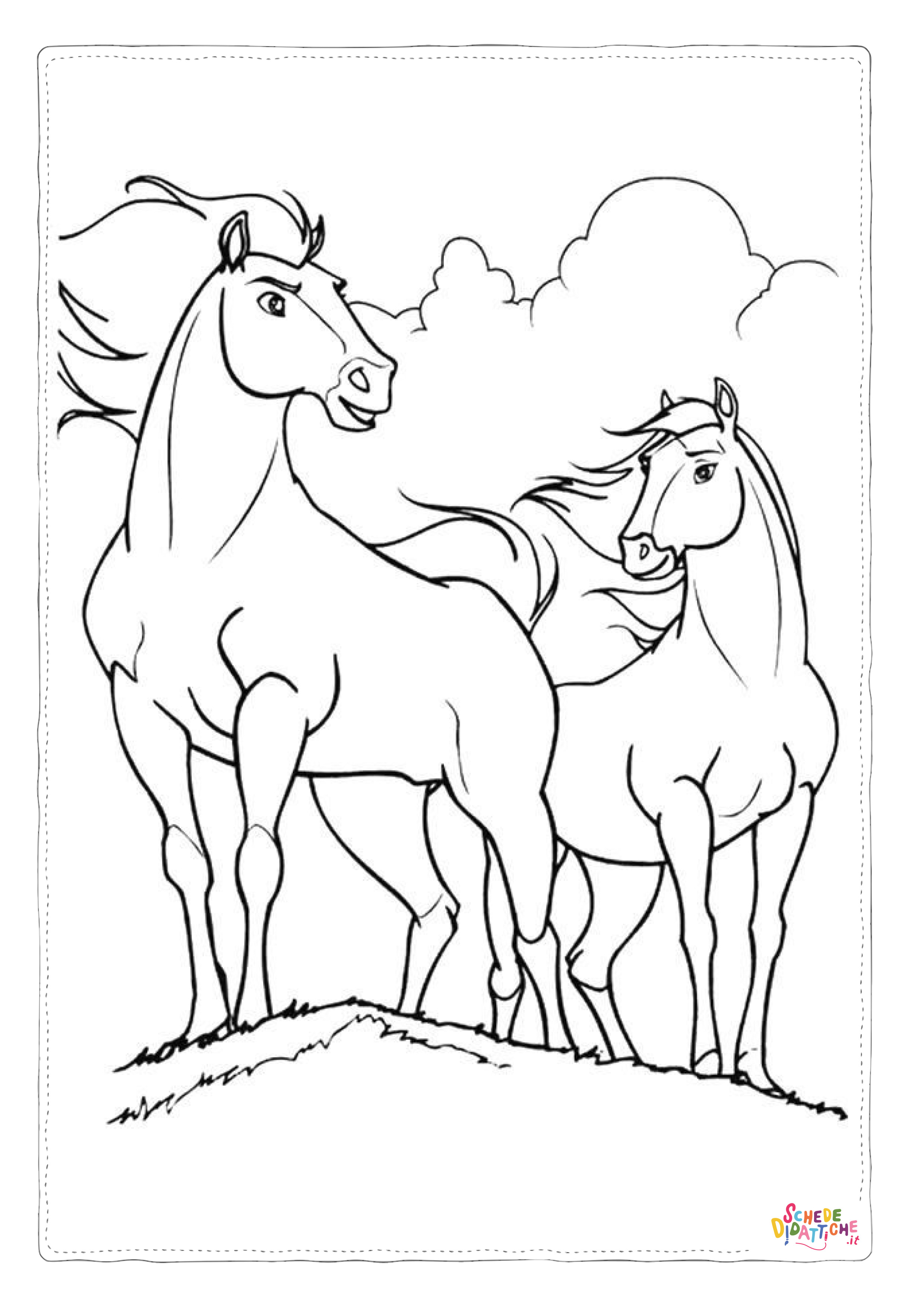 Disegno "Disegno di cavallo da stampare e colorare 254" Disegno di cavallo da stampare e colorare 254