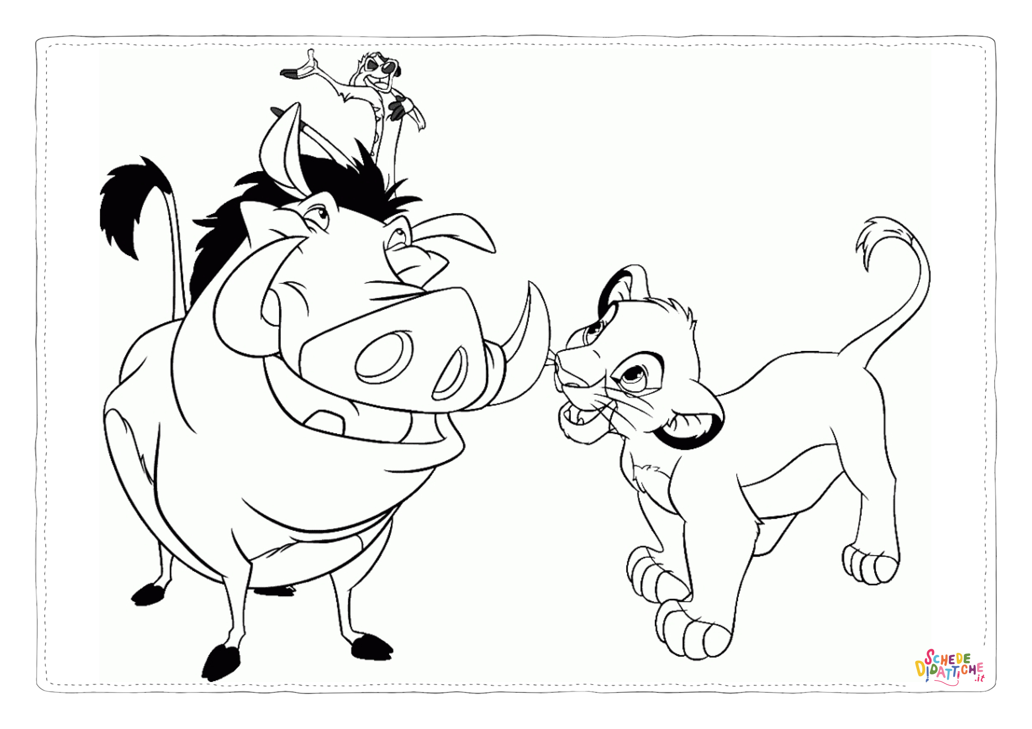 Disegno "Disegno di Re Leone da stampare e colorare 23" Disegno di Re Leone da stampare e colorare 23