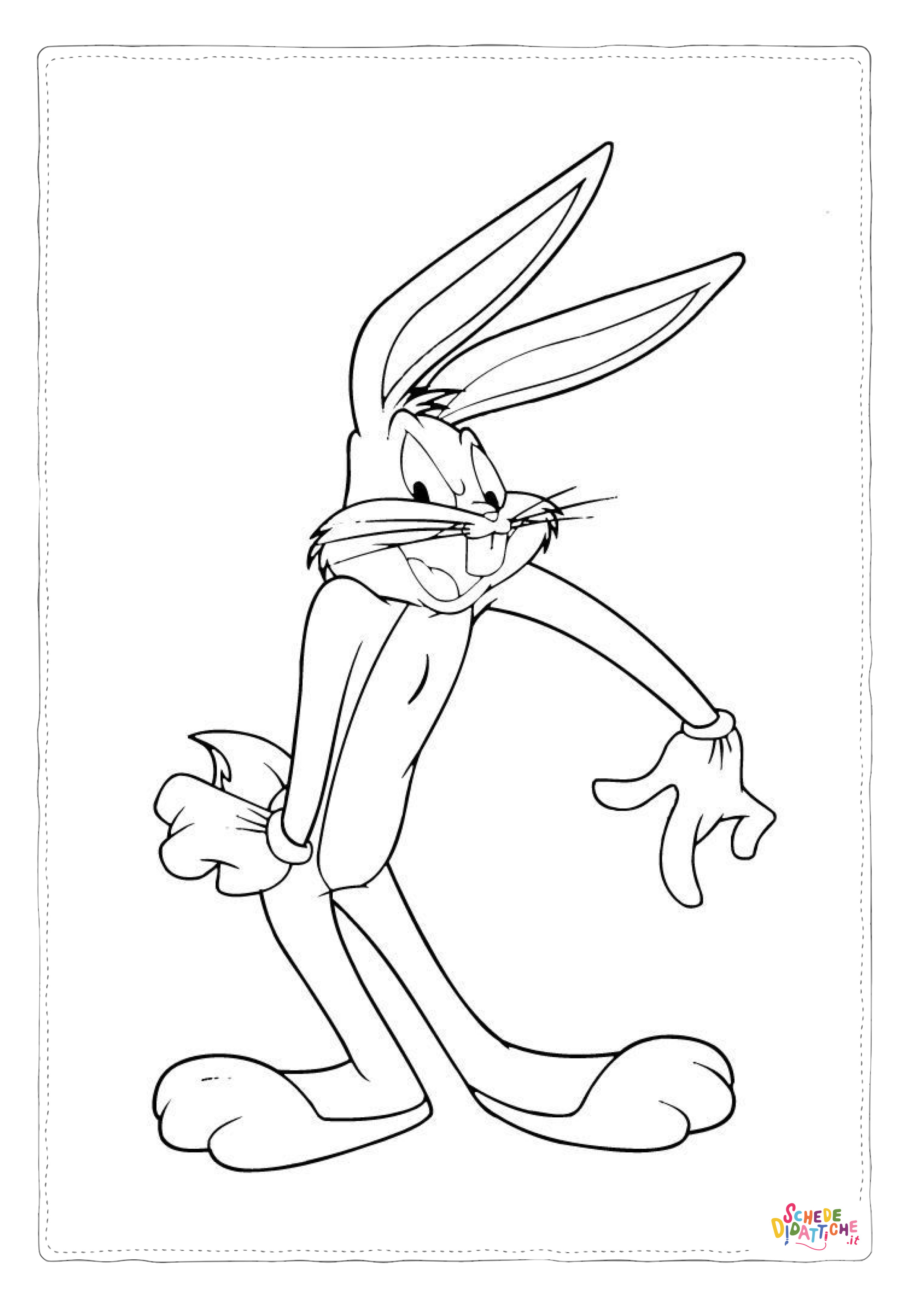 Disegno "Disegno di Bugs Bunny da stampare e colorare 18" Disegno di Bugs Bunny da stampare e colorare 18