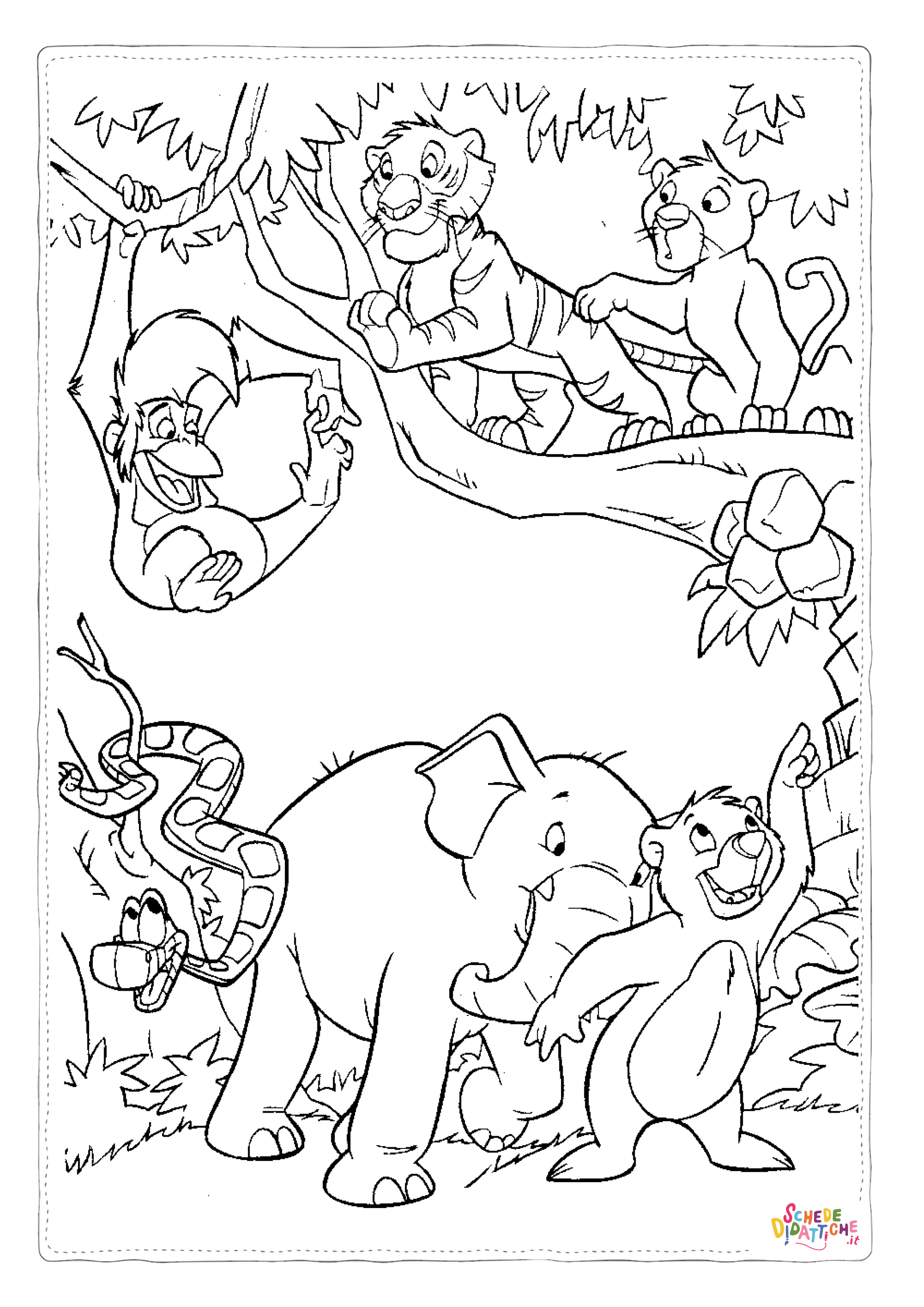 Disegno "Disegno di Il libro della giungla da stampare e colorare 19" Disegno di Il libro della giungla da stampare e colorare 19