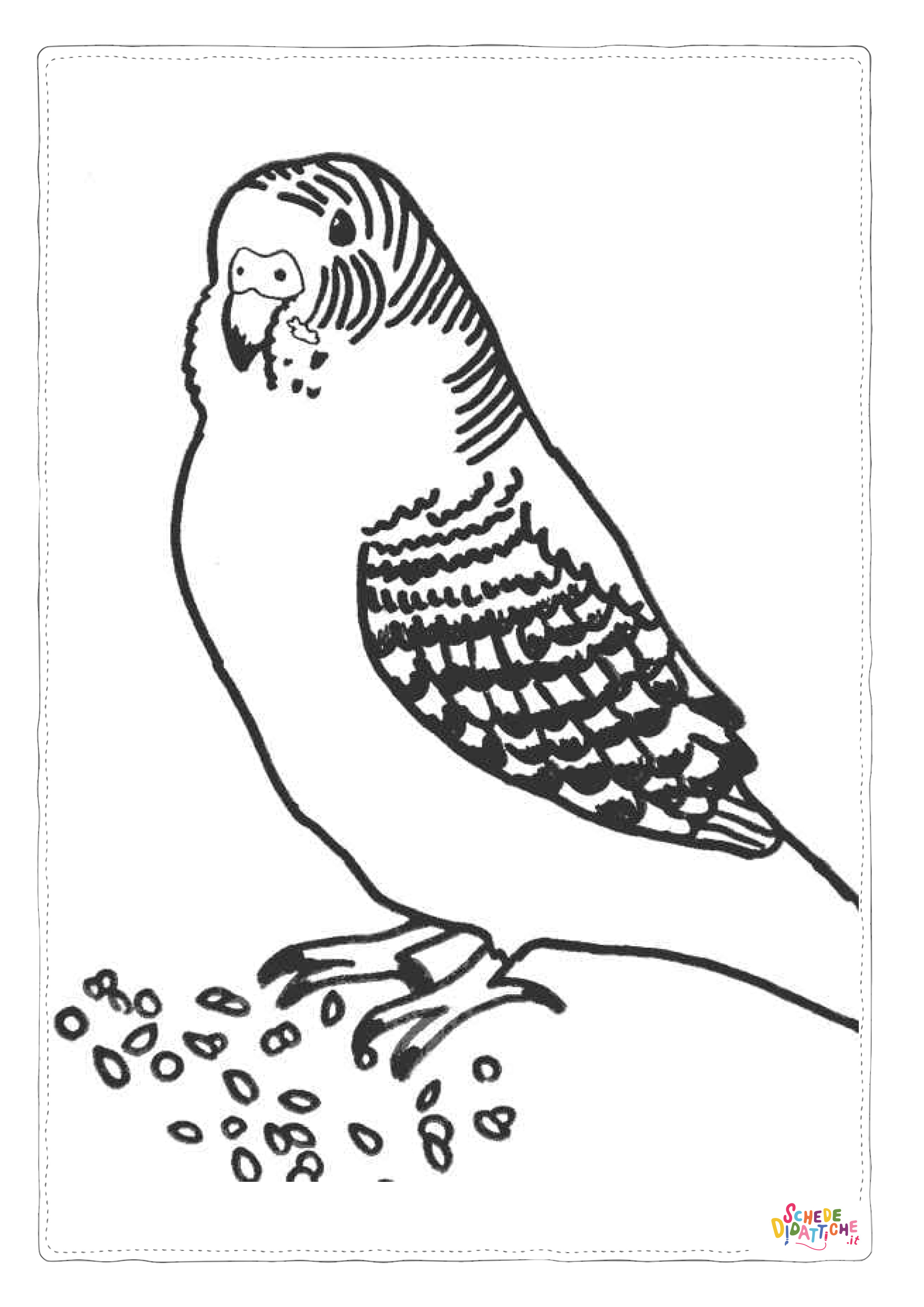 Disegno "Disegno di pappagallo da stampare e colorare 90" Disegno di pappagallo da stampare e colorare 90