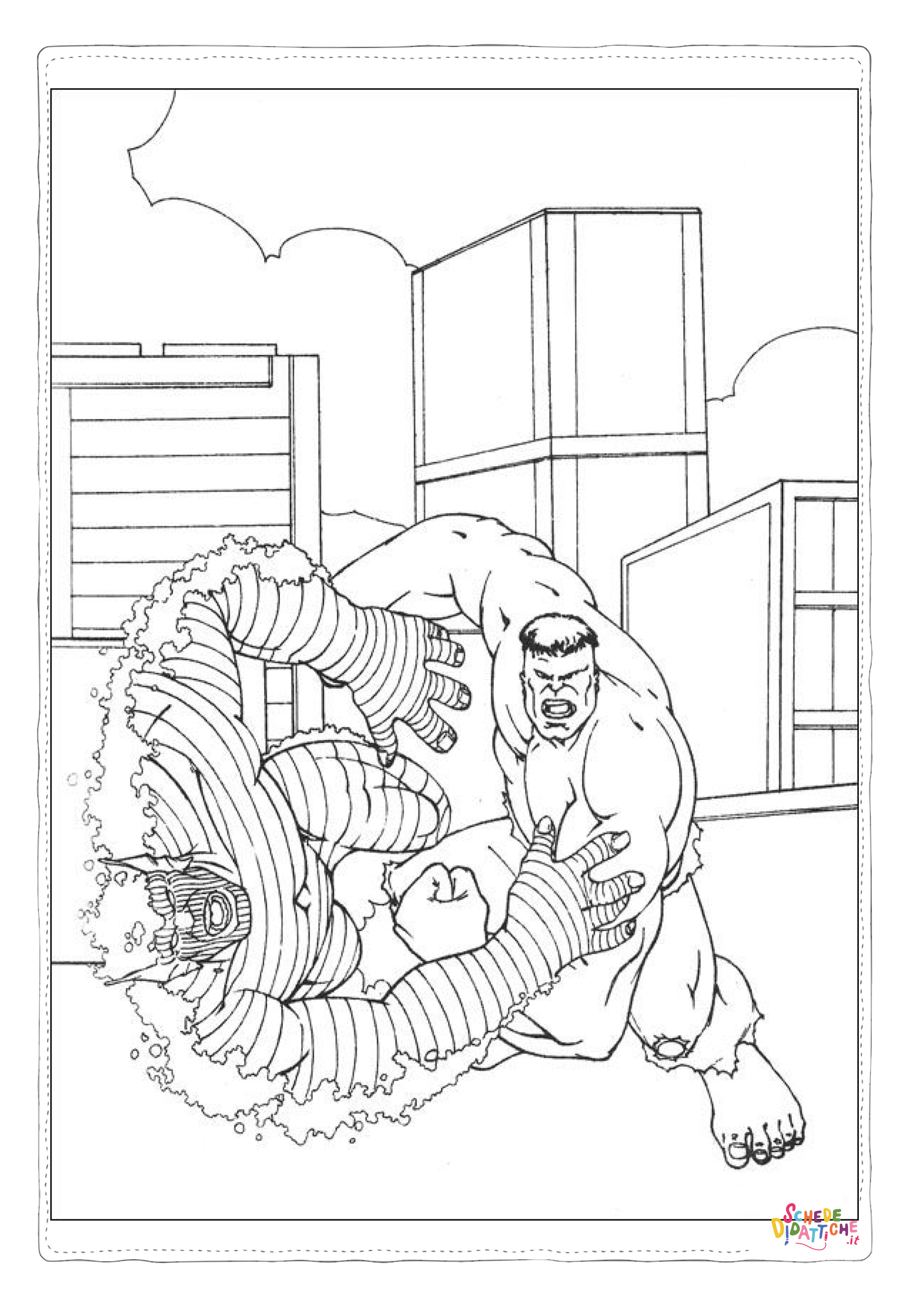 Disegno di Hulk da stampare e colorare 32