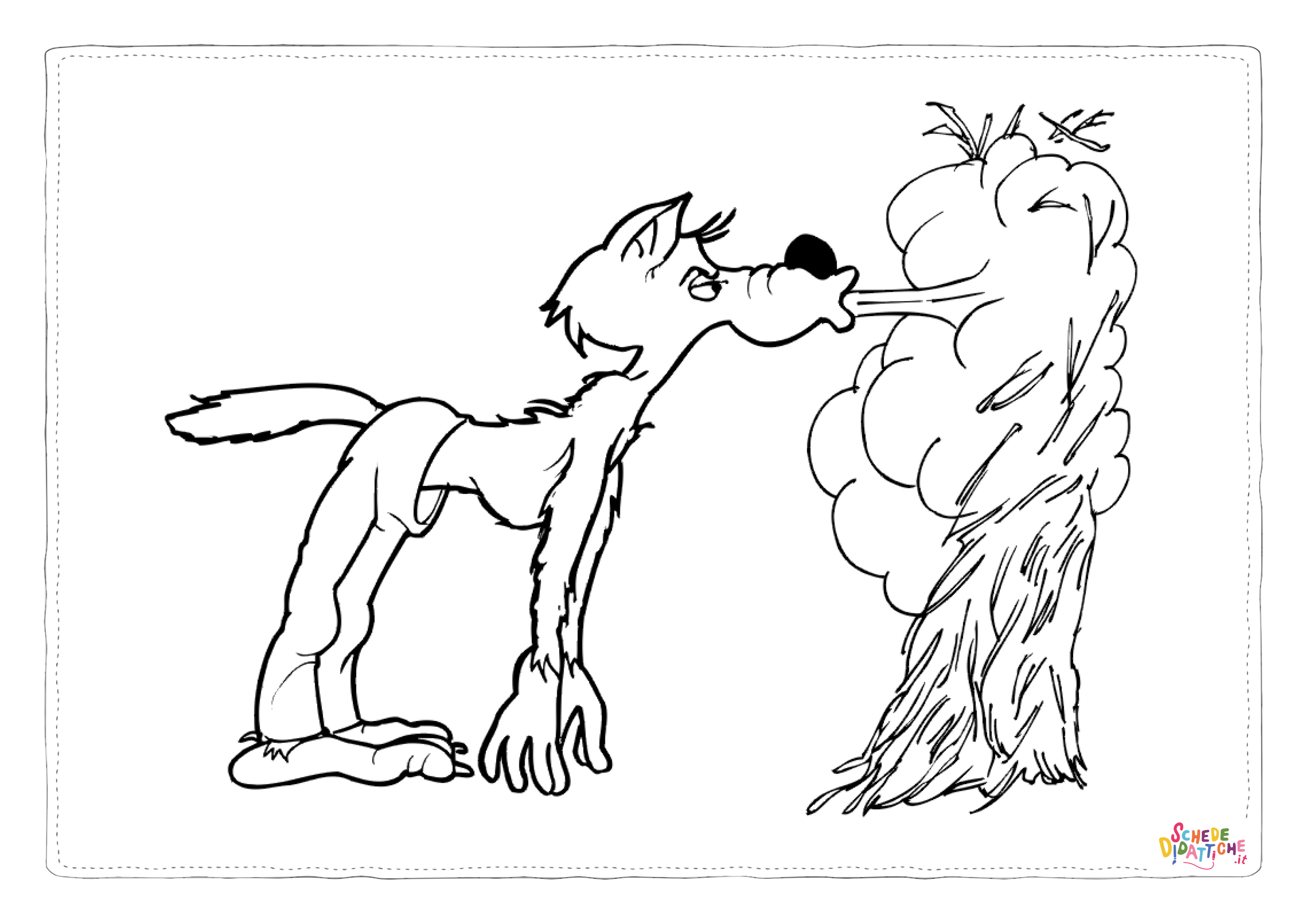 Disegno "Disegno di I tre porcellini da stampare e colorare 4" Disegno di I tre porcellini da stampare e colorare 4