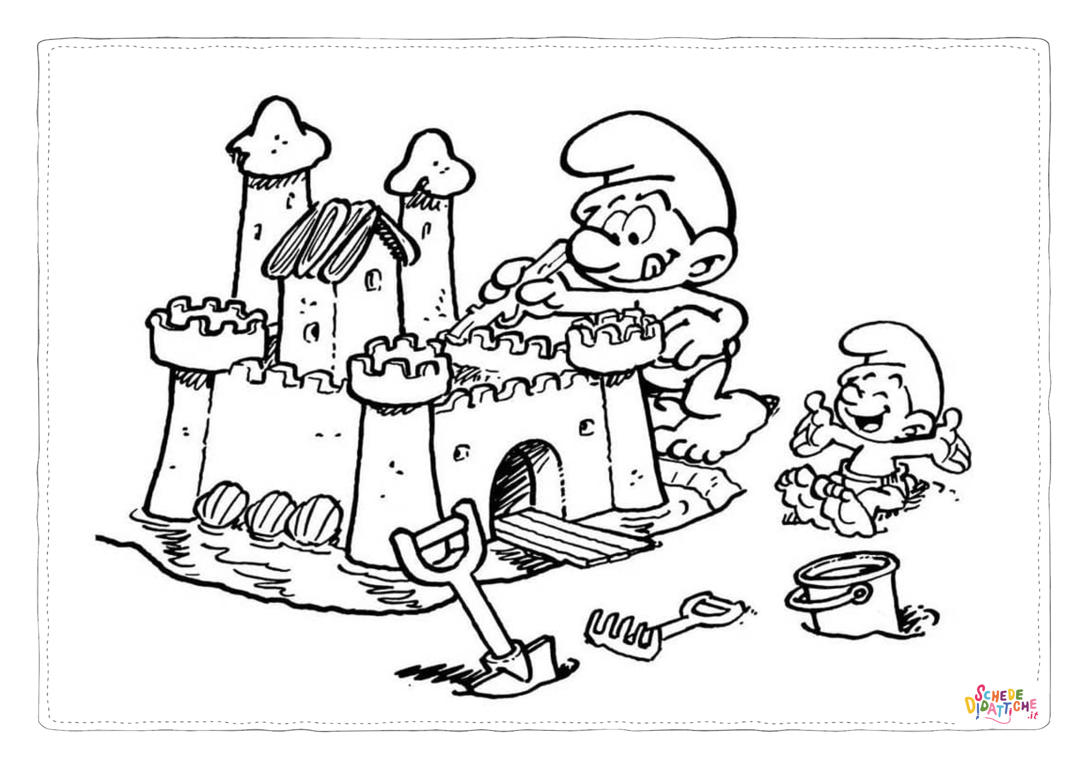 Disegno di Puffi da stampare e colorare 112