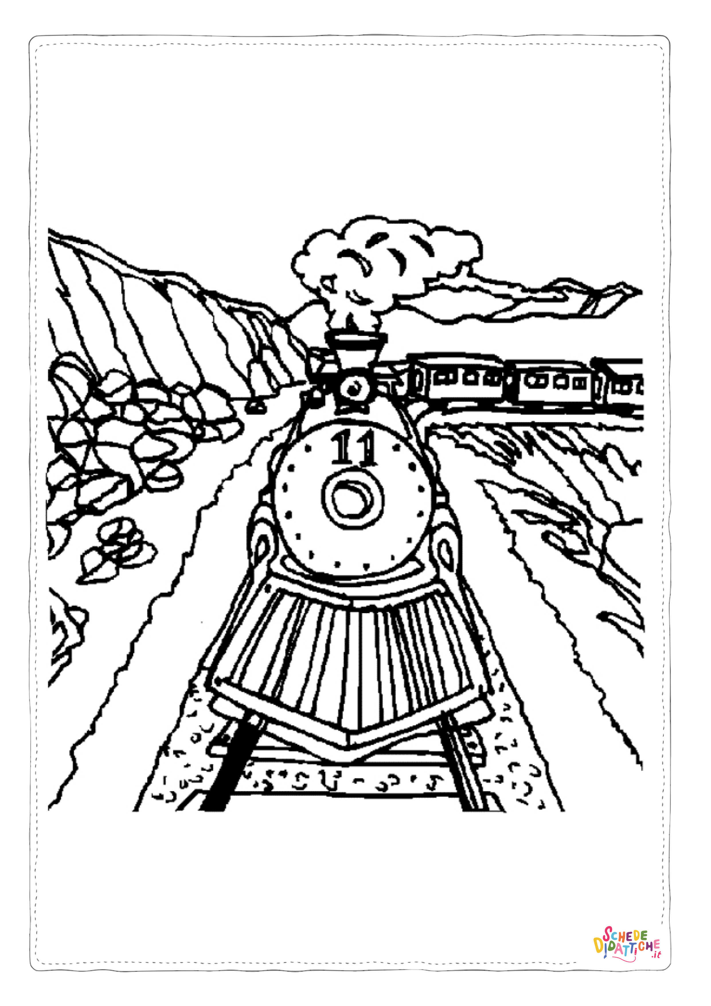 Disegno di treno da stampare e colorare 42