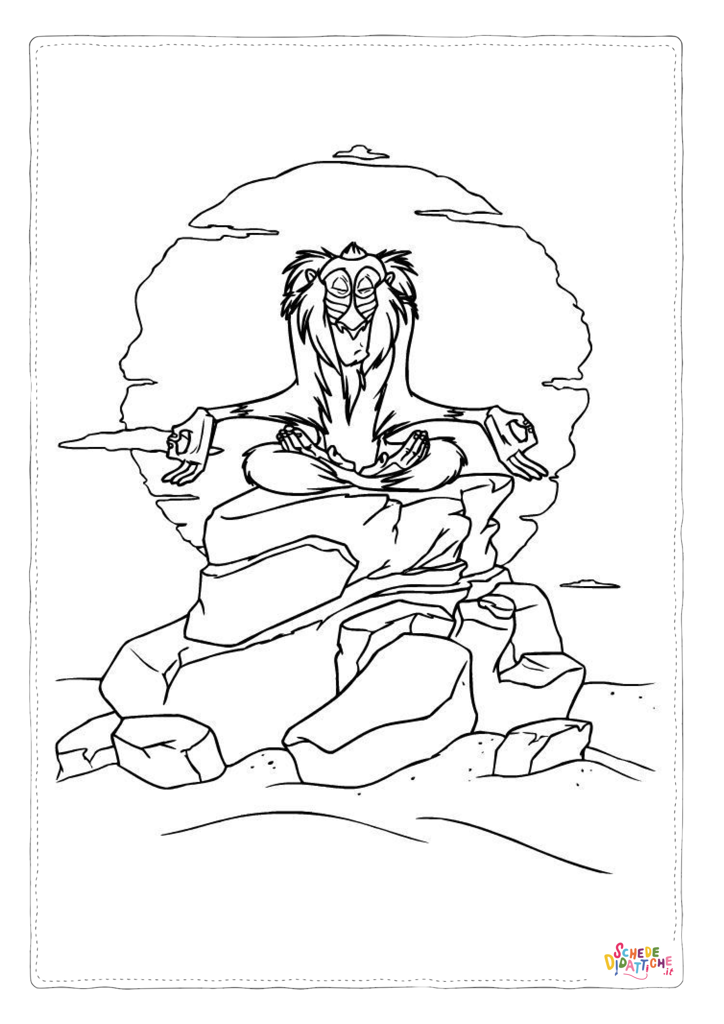 Disegno "Disegno di Re Leone da stampare e colorare 249" Disegno di Re Leone da stampare e colorare 249