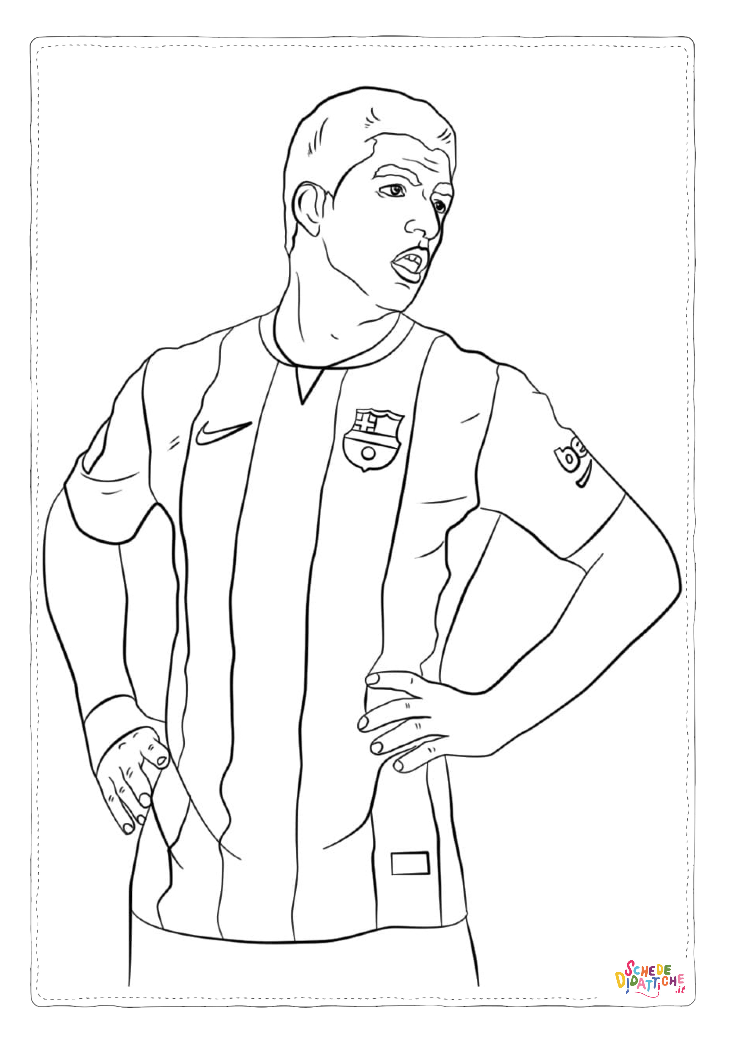 Disegno "Disegno di calciatore professionista da stampare e colorare 10" Disegno di calciatore professionista da stampare e colorare 10