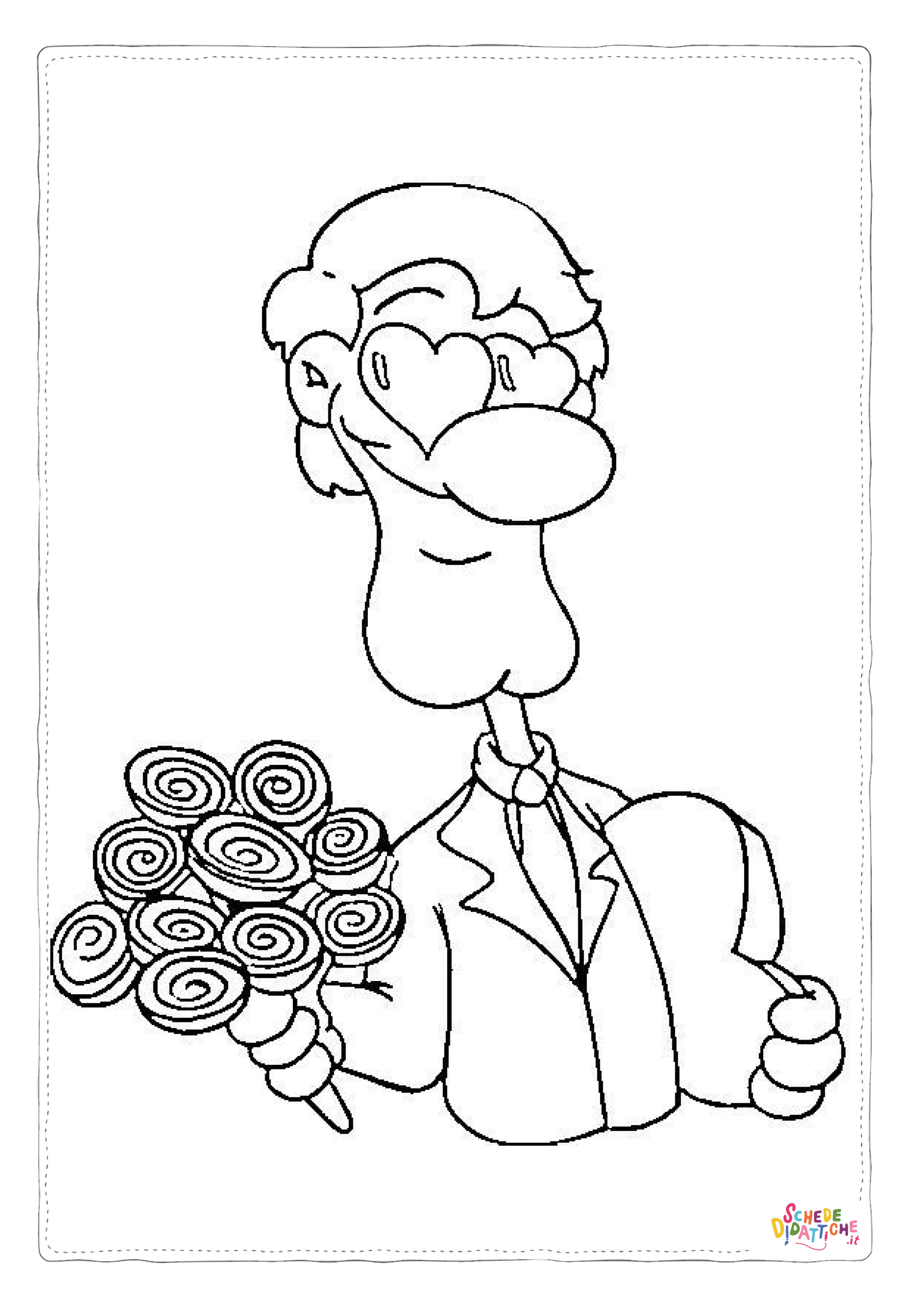 Disegno "Disegno di San Valentino da stampare e colorare 114" Disegno di San Valentino da stampare e colorare 114