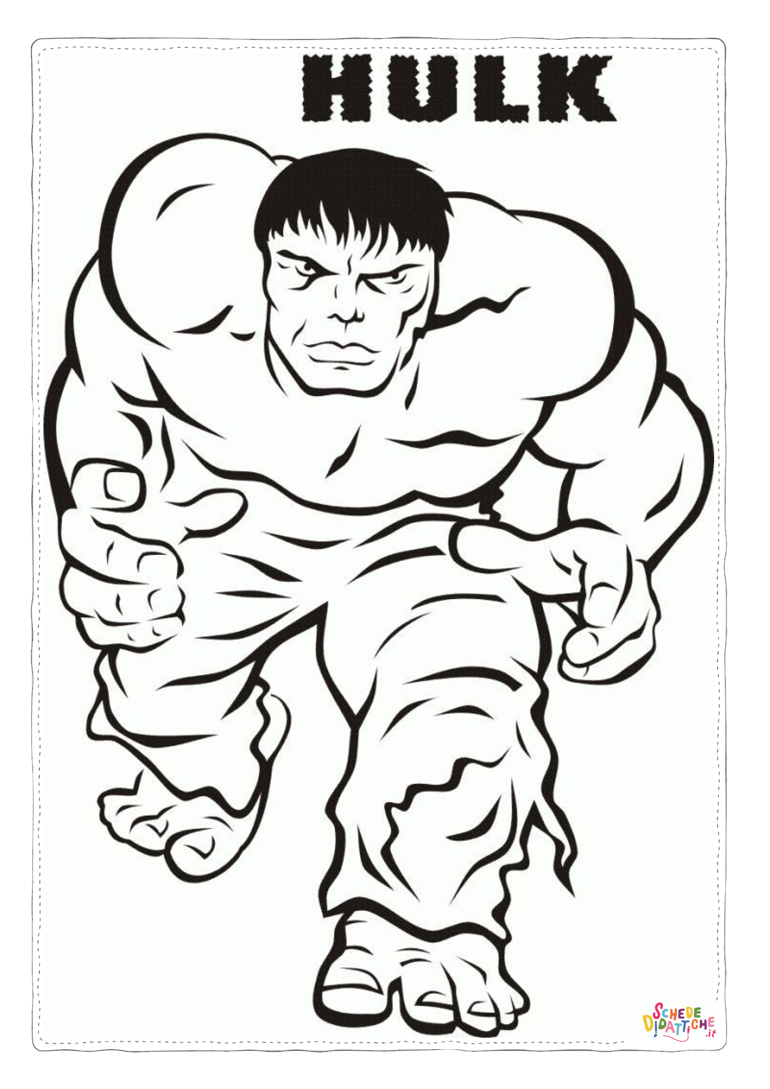 Disegno di Hulk da stampare e colorare 129