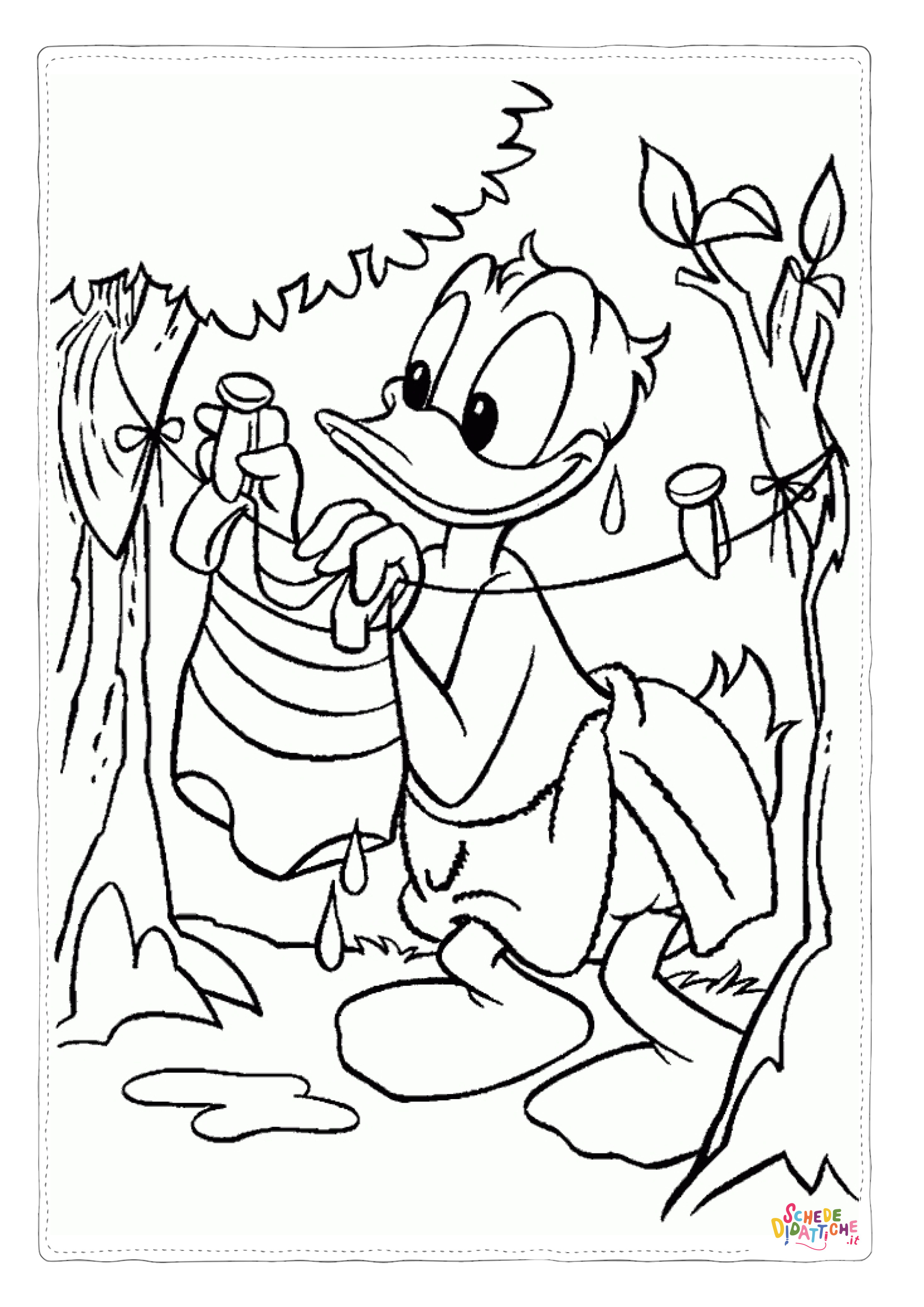 Disegno "Disegno di Paperino da stampare e colorare 36" Disegno di Paperino da stampare e colorare 36