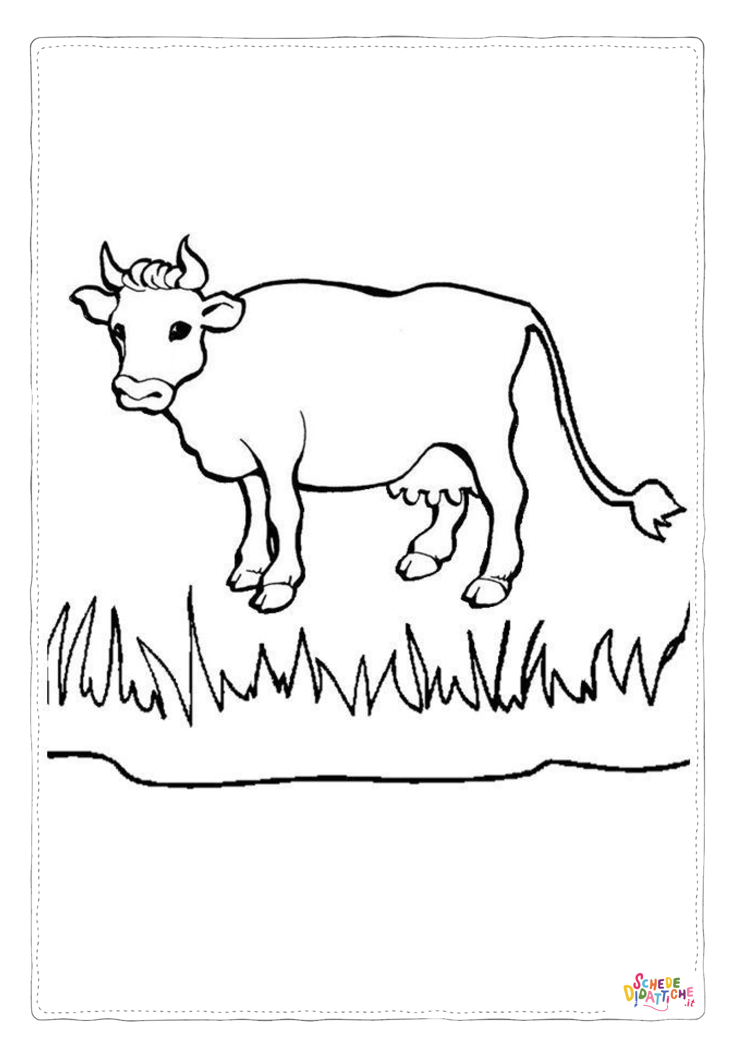 Disegno di mucca da stampare e colorare 117