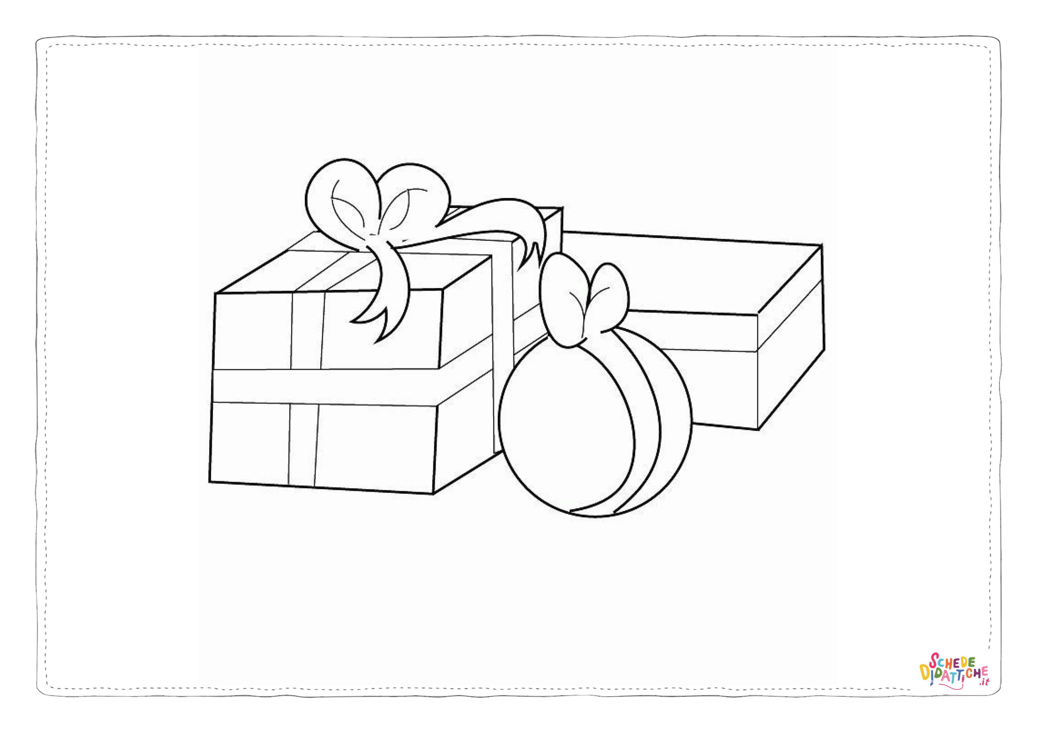 Disegno "Disegno di regalo da stampare e colorare 34" Disegno di regalo da stampare e colorare 34