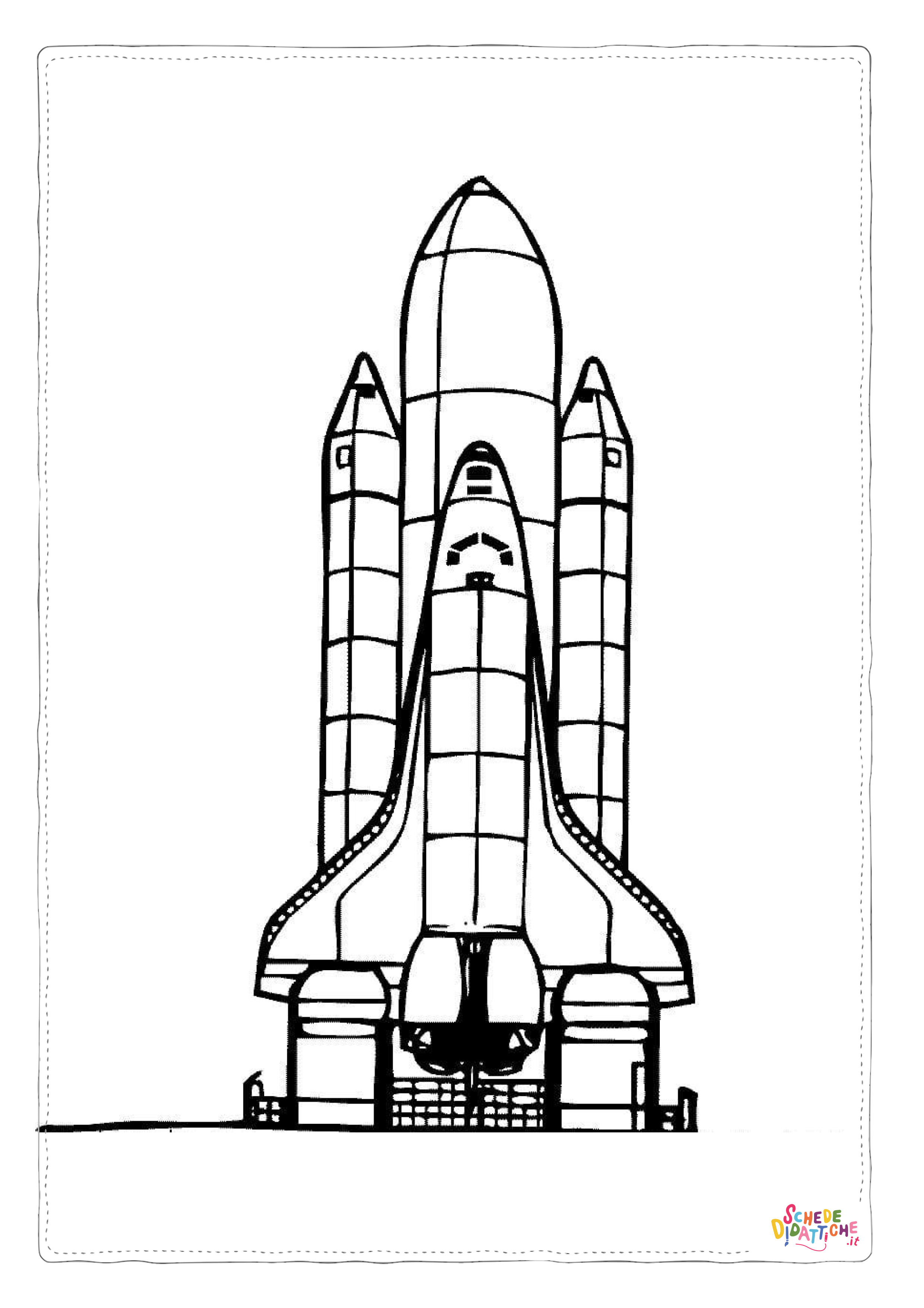 Disegno di astronave da stampare e colorare 24