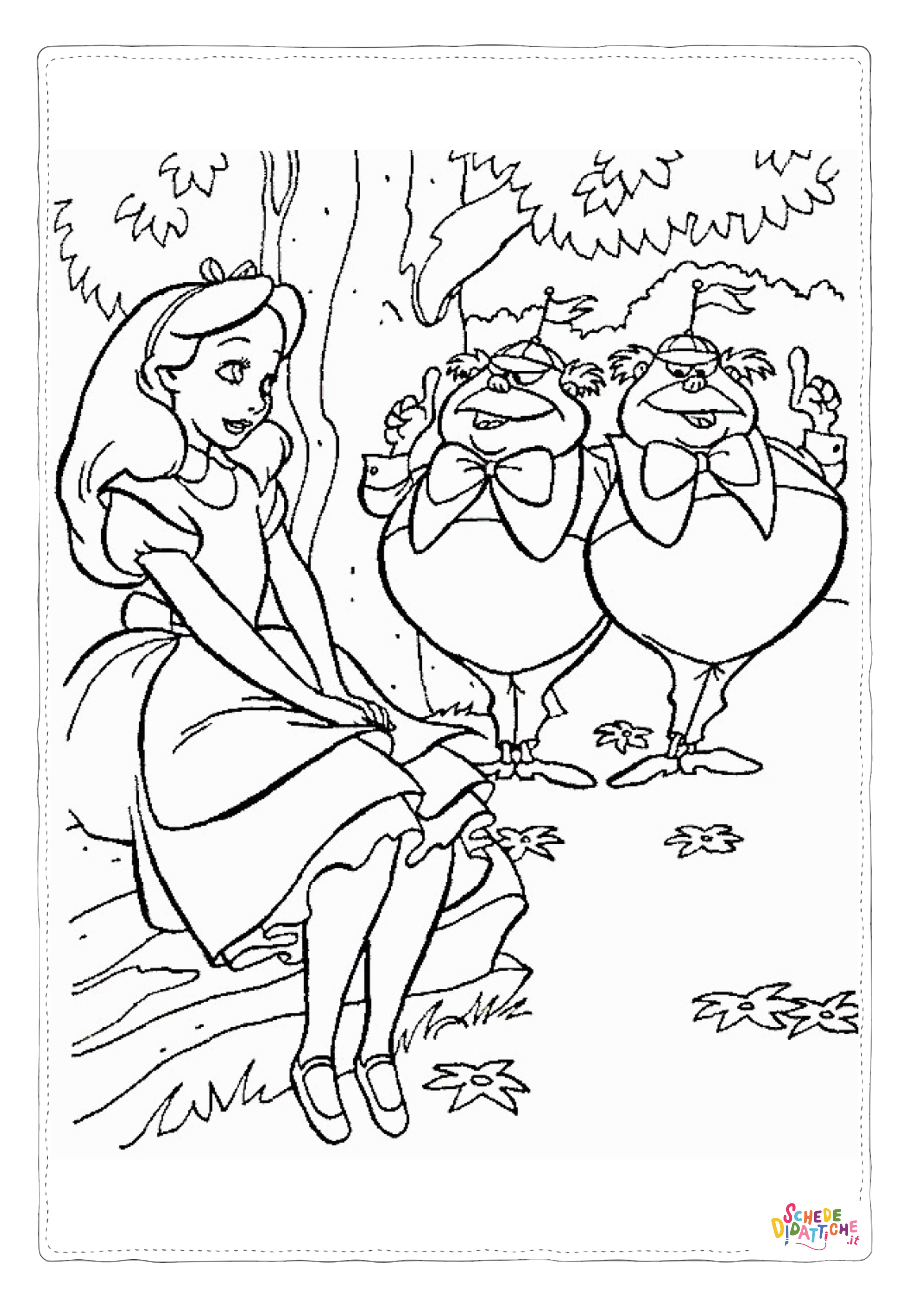 Disegno "Disegno di Alice nel paese delle meraviglie da stampare e colorare 97" Disegno di Alice nel paese delle meraviglie da stampare e colorare 97