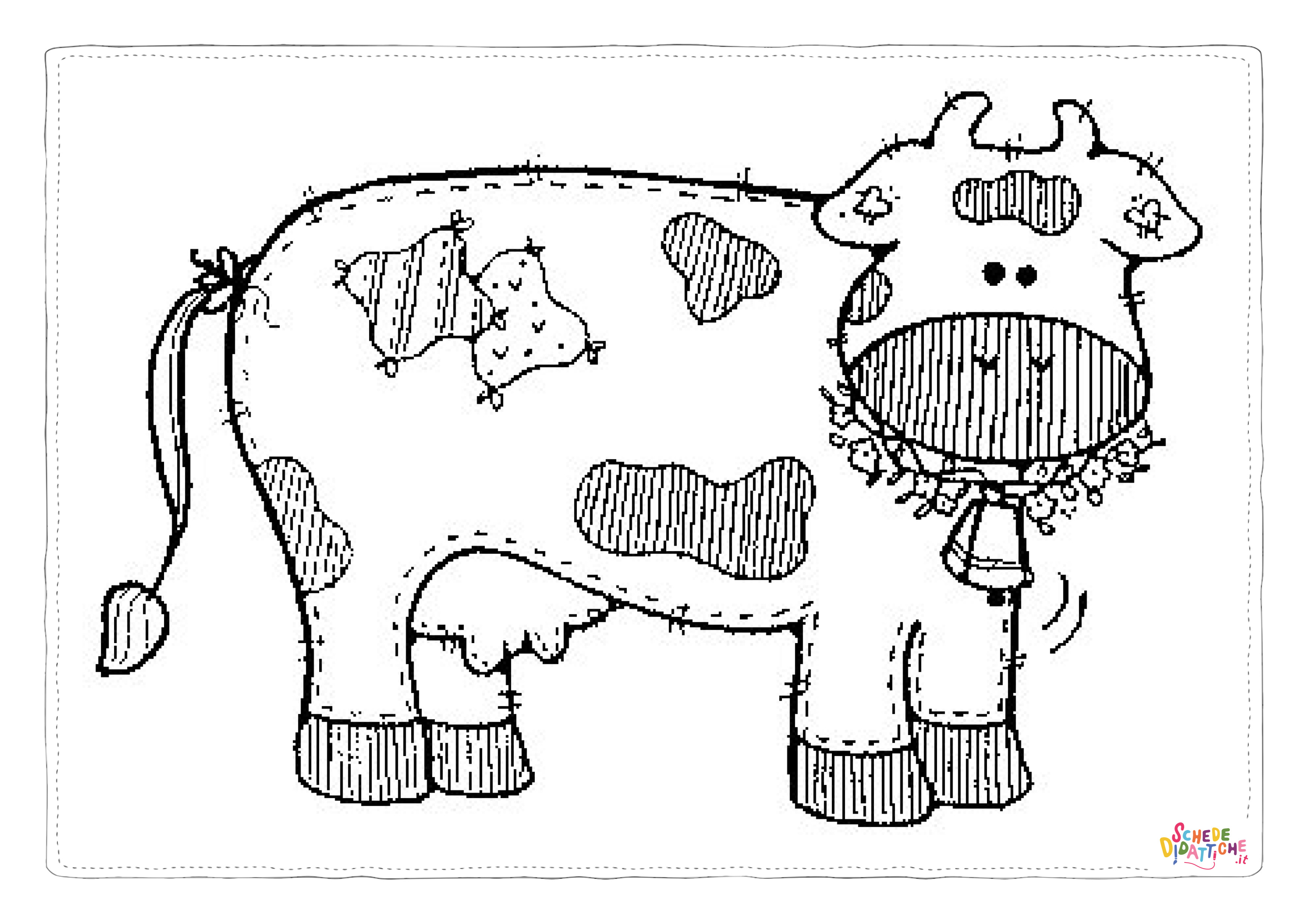 Disegno di mucca da stampare e colorare 13
