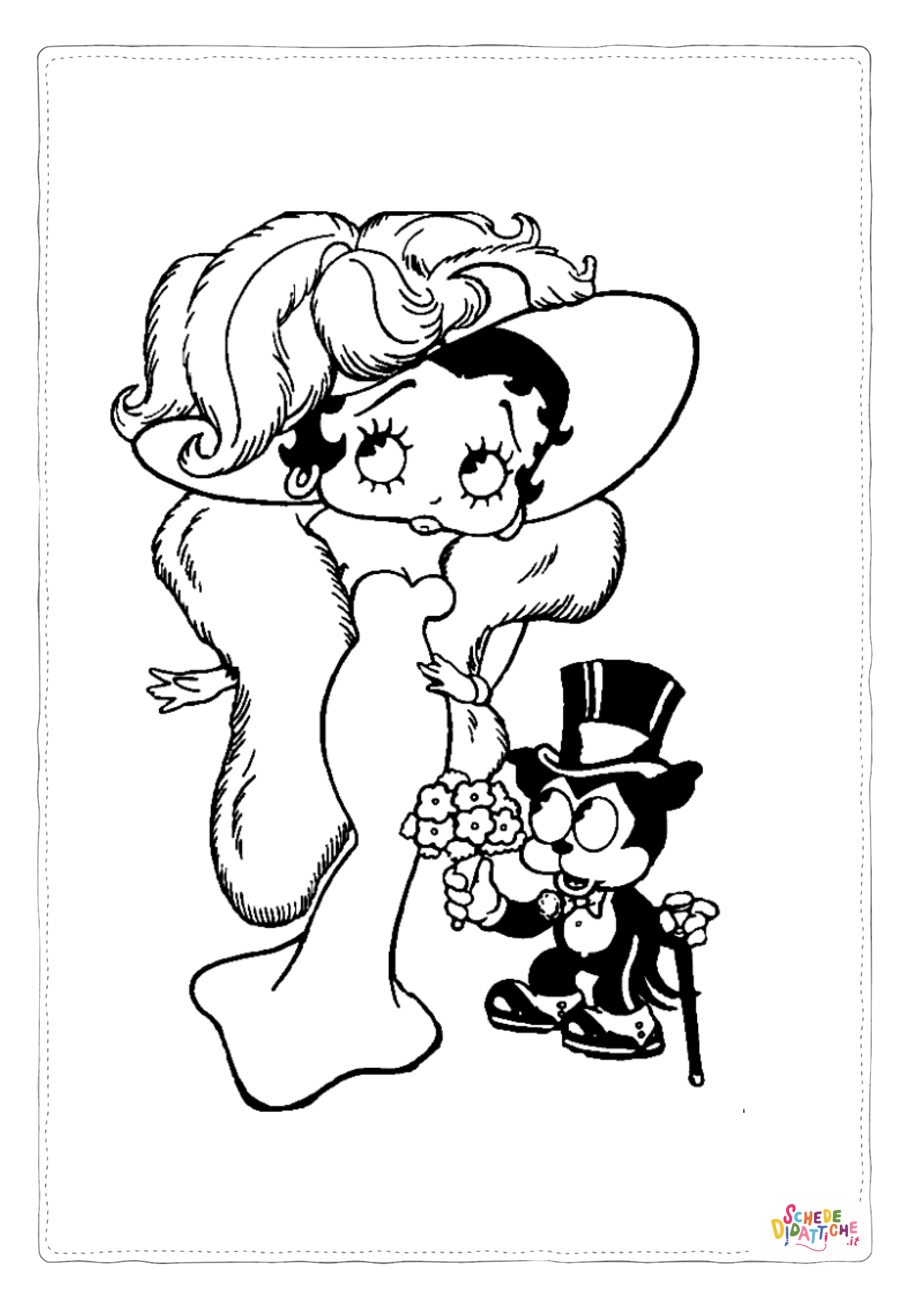 Disegno di Betty Boop da stampare e colorare 1