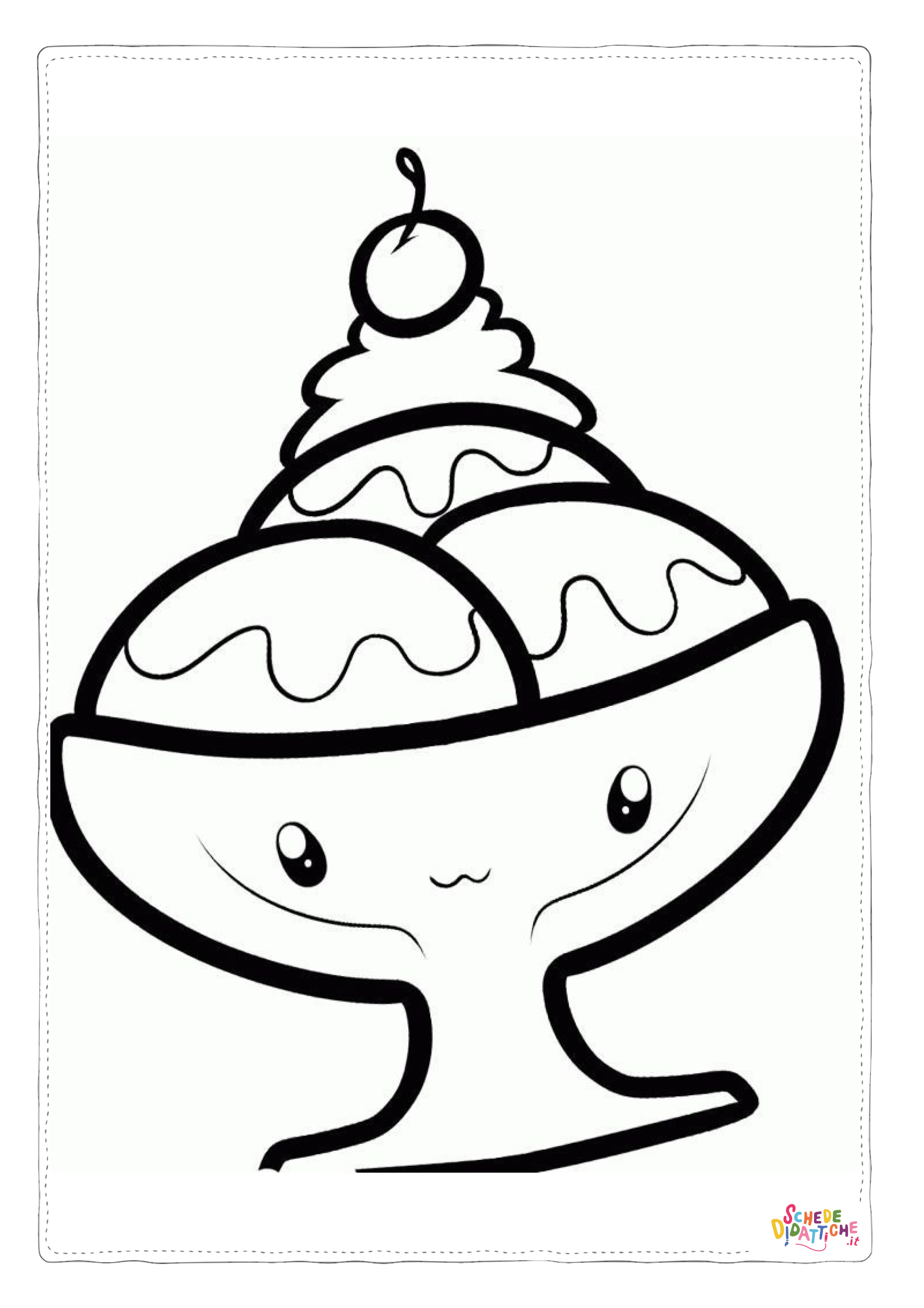Disegno "Disegno di gelato da stampare e colorare 66" Disegno di gelato da stampare e colorare 66