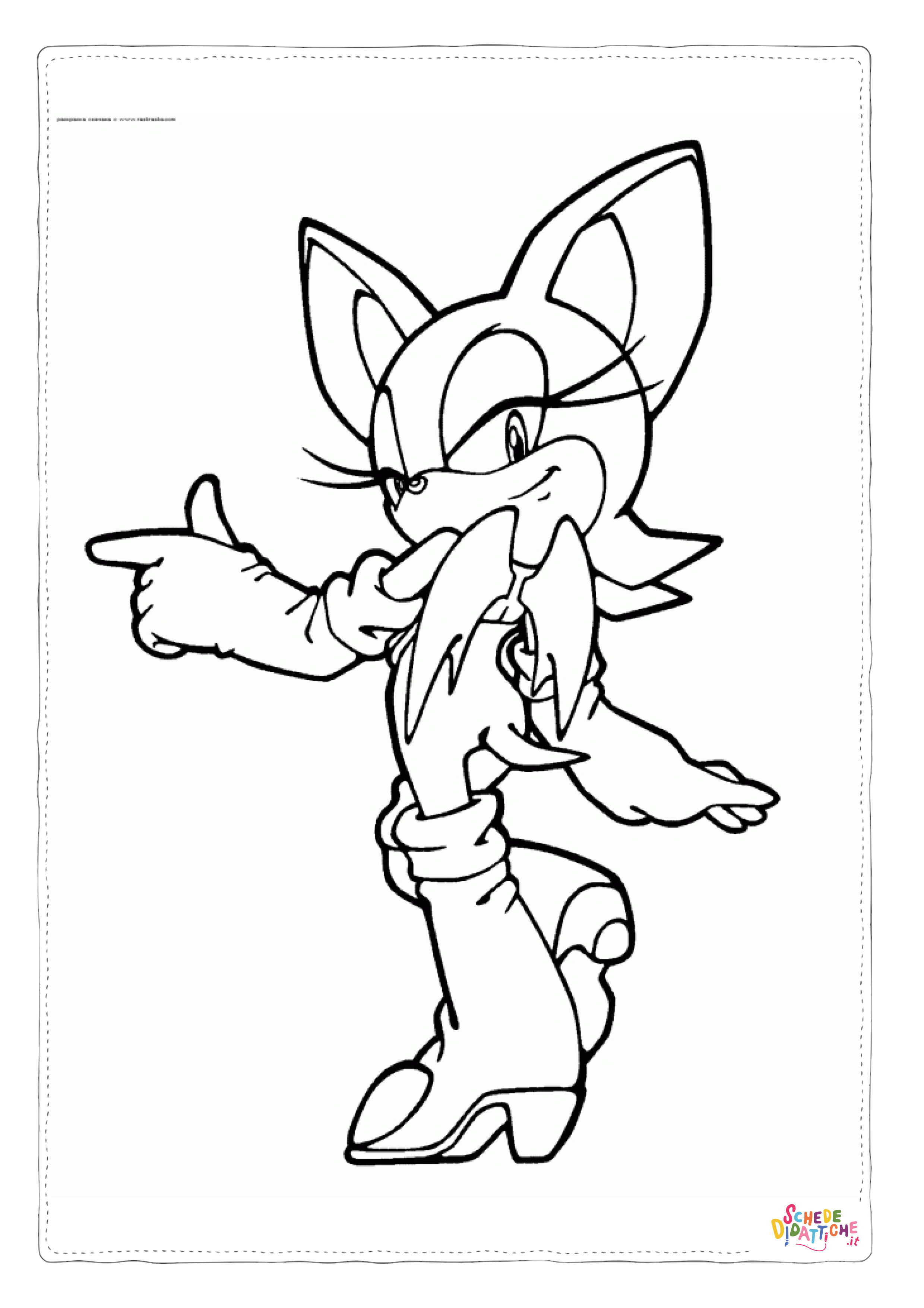 Disegno "Disegno di Sonic da stampare e colorare 29" Disegno di Sonic da stampare e colorare 29