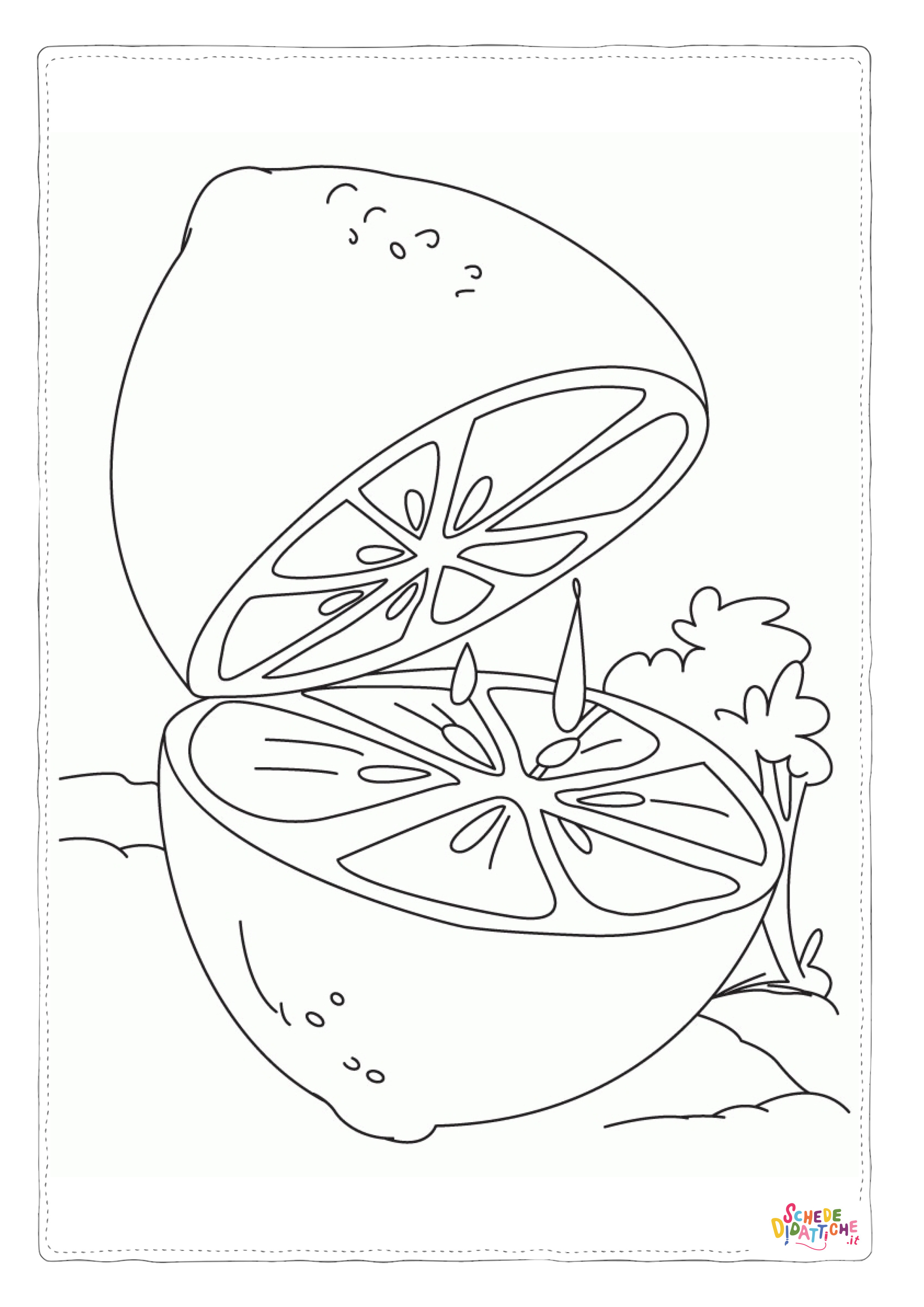 Disegno di limone da stampare e colorare 13
