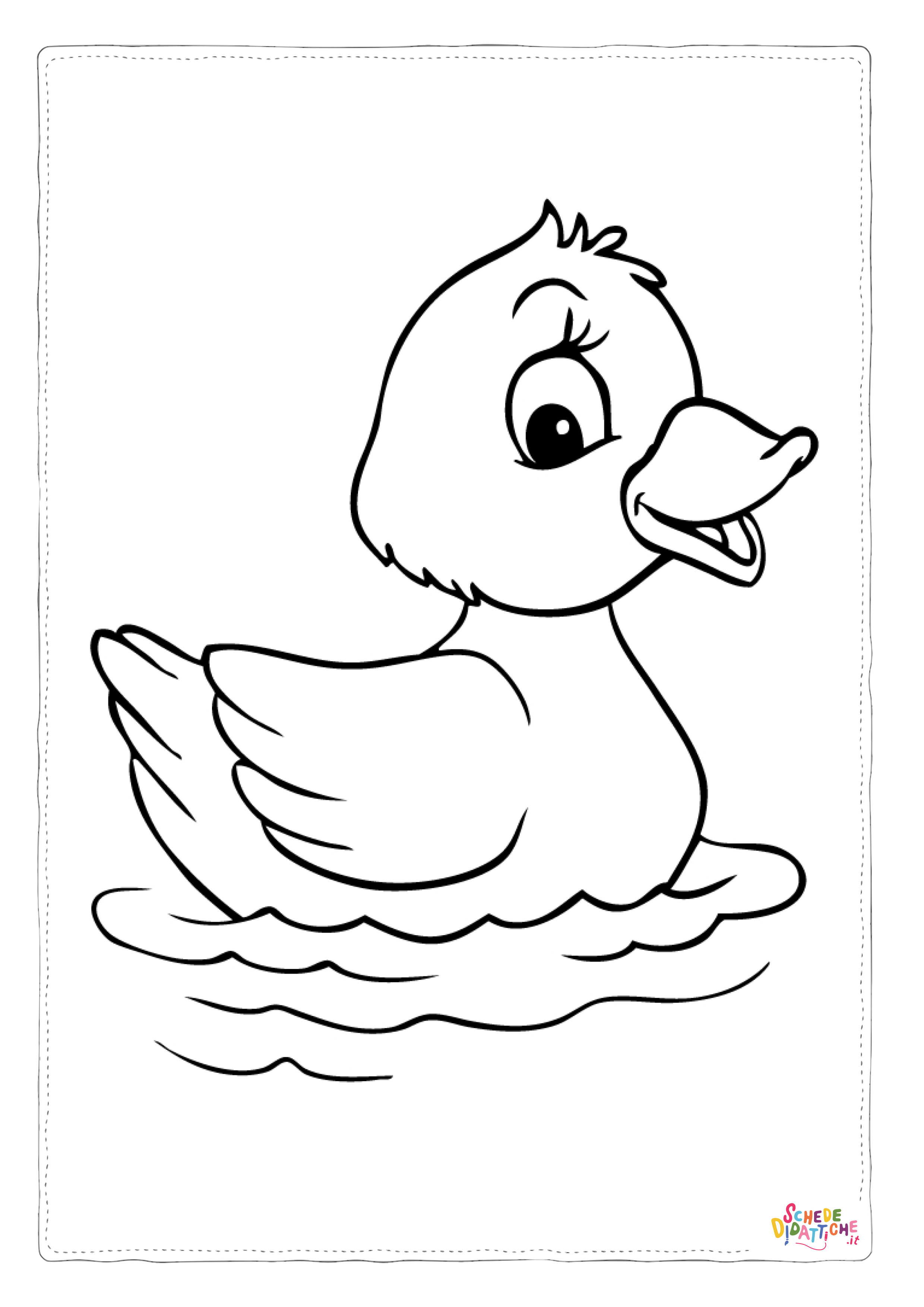 Disegno "Disegno di papera da stampare e colorare 13" Disegno di papera da stampare e colorare 13