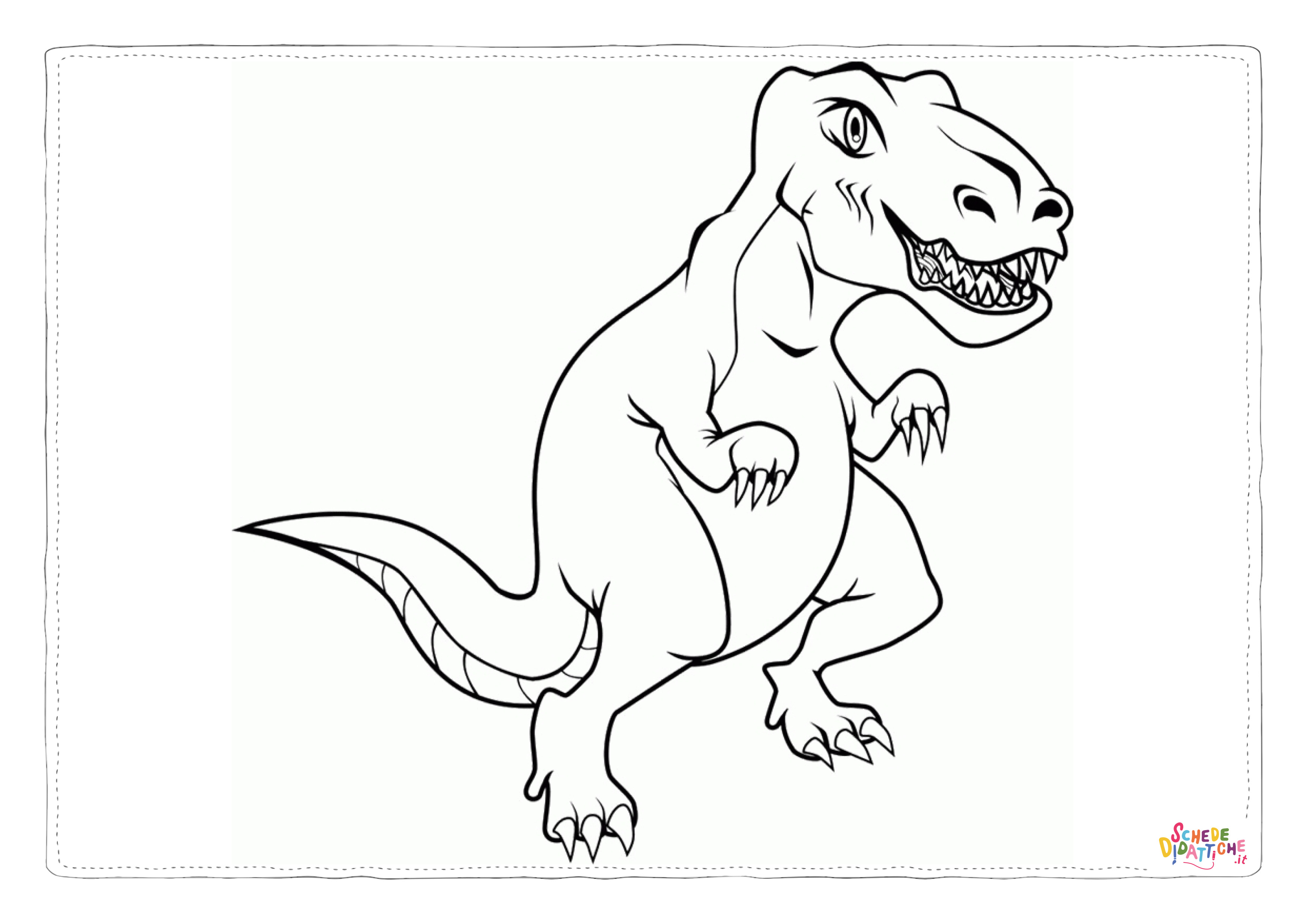 Disegno "Disegno di Tirannosauro da stampare e colorare 19" Disegno di Tirannosauro da stampare e colorare 19