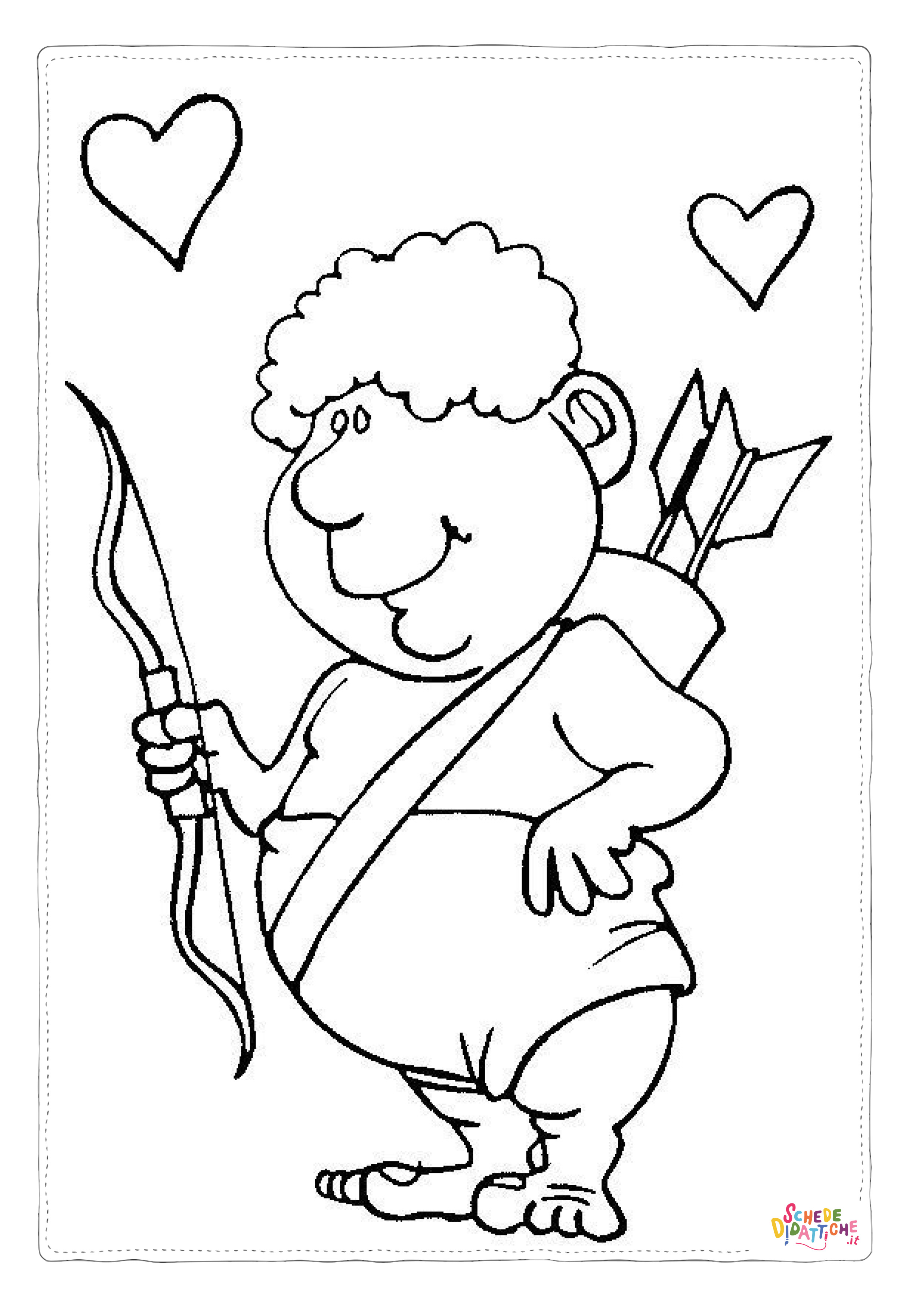 Disegno di Cupido da stampare e colorare 16