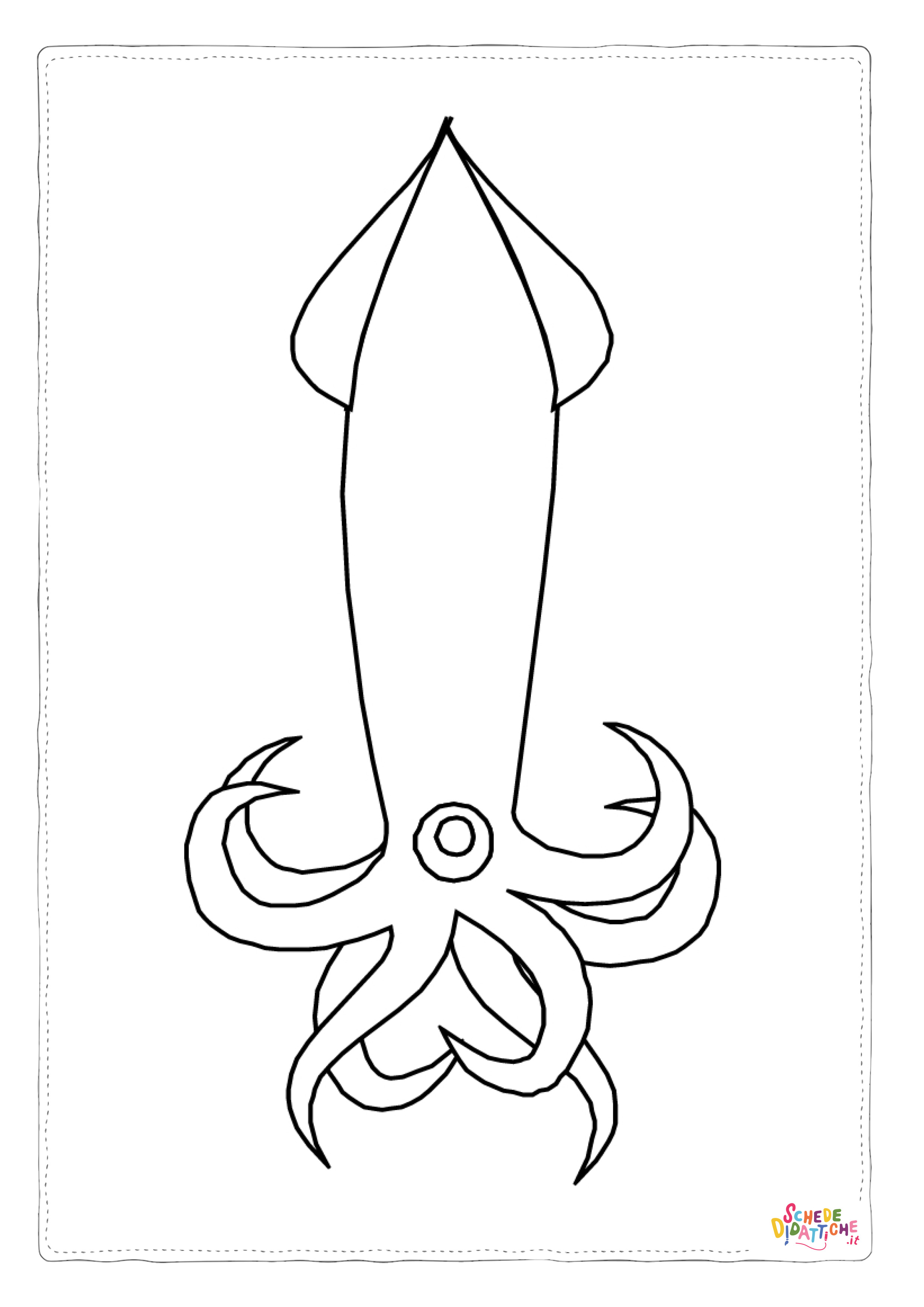 Disegno di piovra da stampare e colorare 2