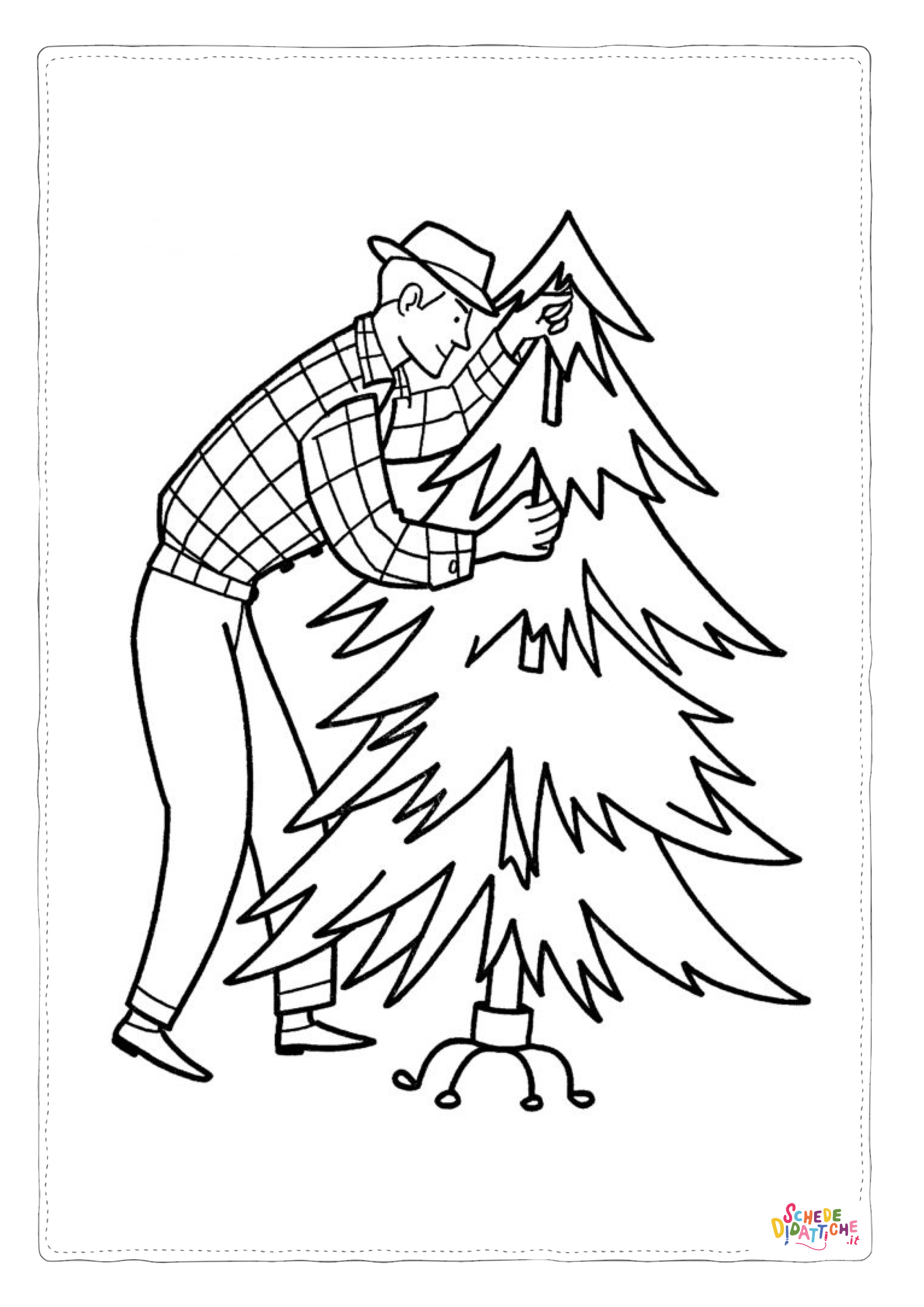 Disegno "Disegno di albero di Natale da stampare e colorare 204" Disegno di albero di Natale da stampare e colorare 204