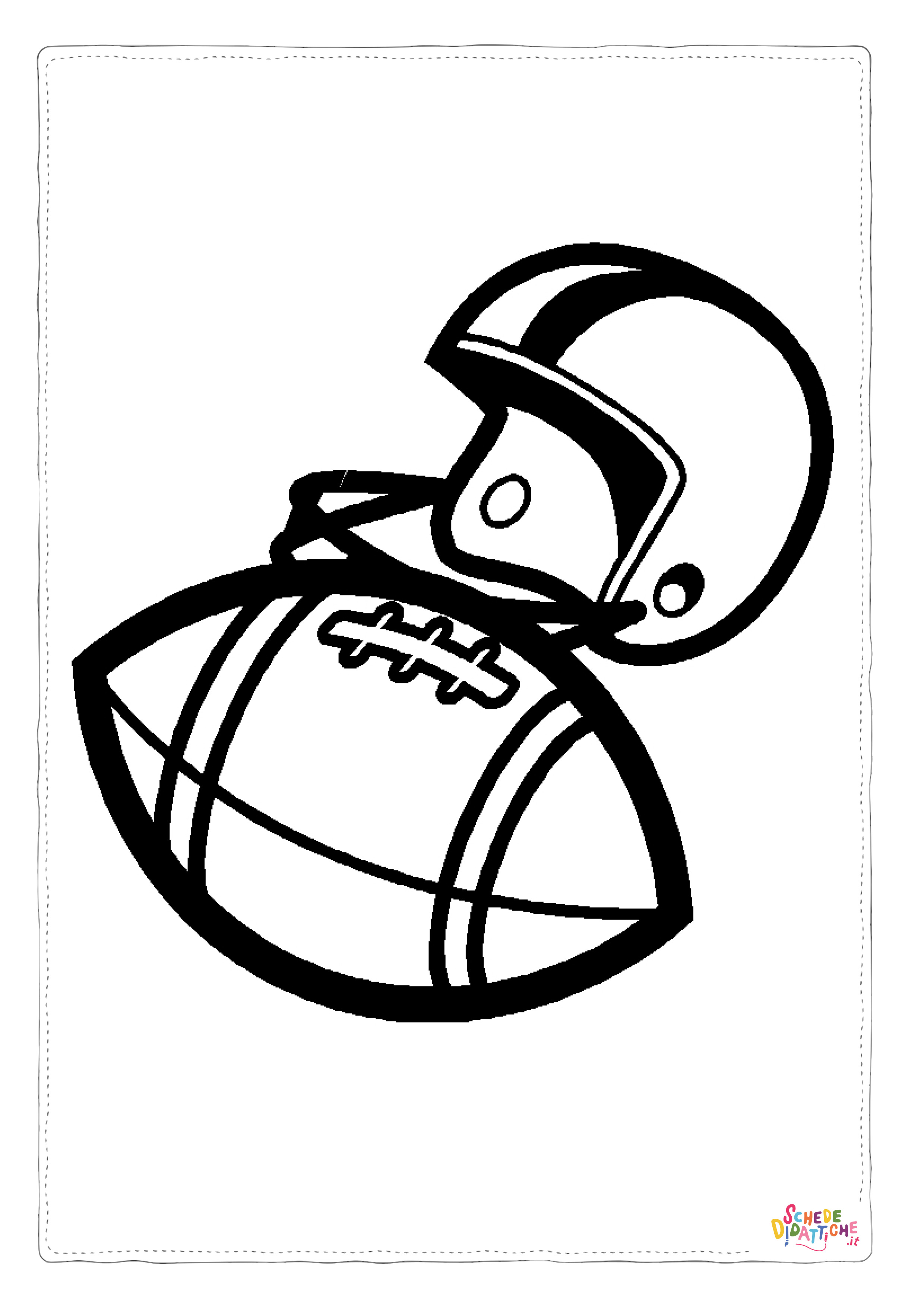 Disegno "Disegno di football americano da stampare e colorare 88" Disegno di football americano da stampare e colorare 88