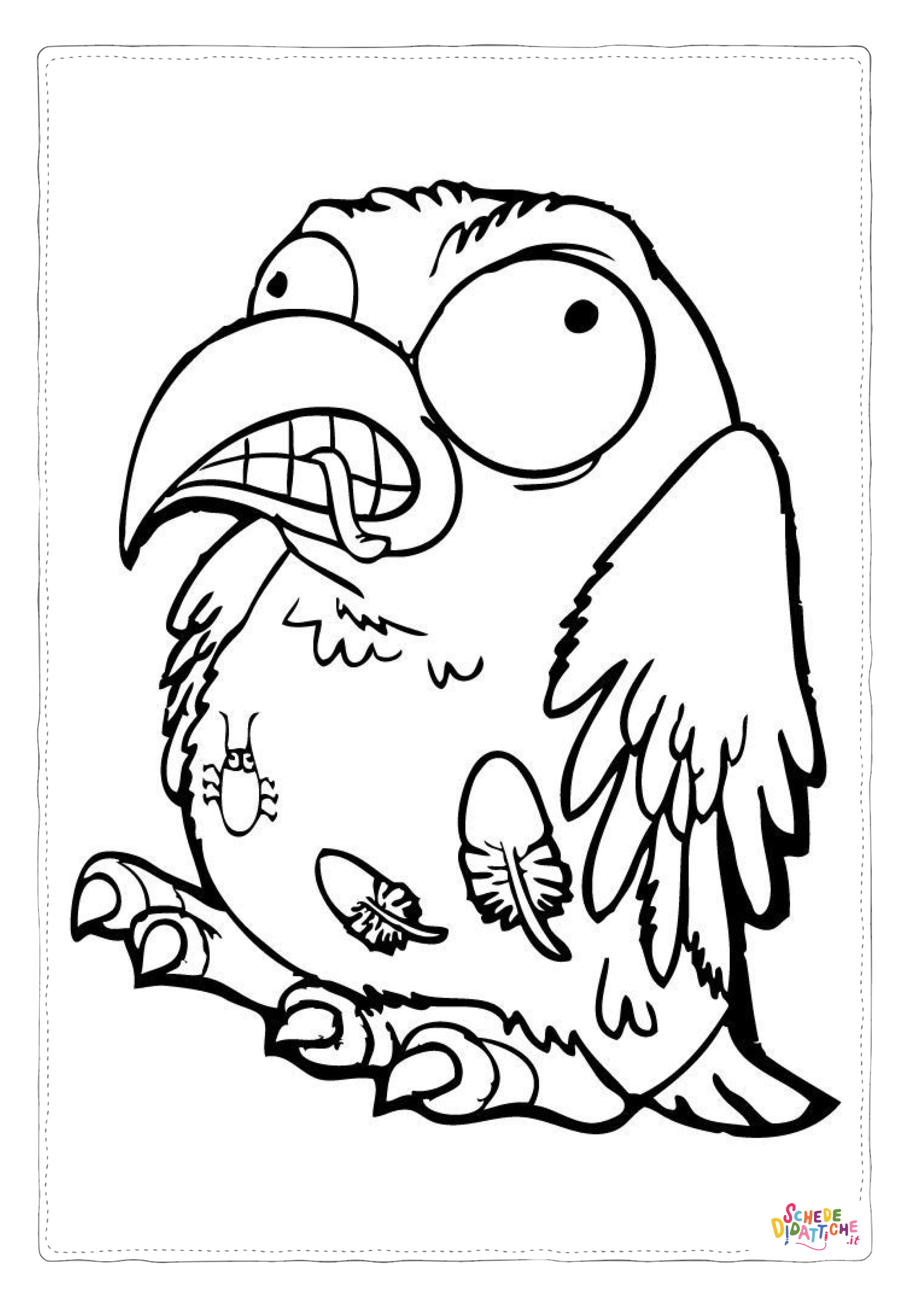 Disegno "Disegno di uccello da stampare e colorare 55" Disegno di uccello da stampare e colorare 55
